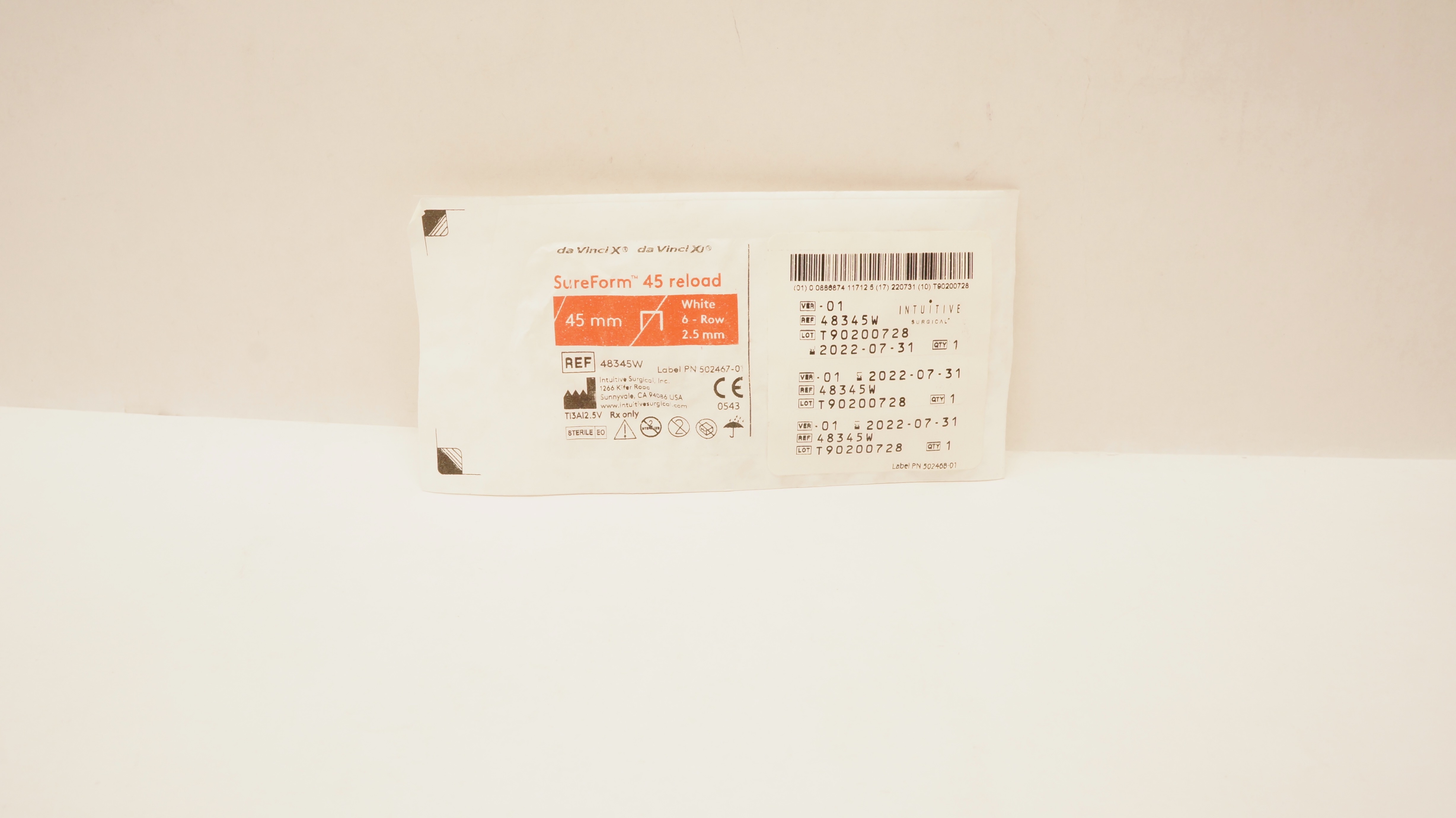 Intuitive Surgical 48345W Da Vinci Xi SureForm 45 Reload 45mm (x)