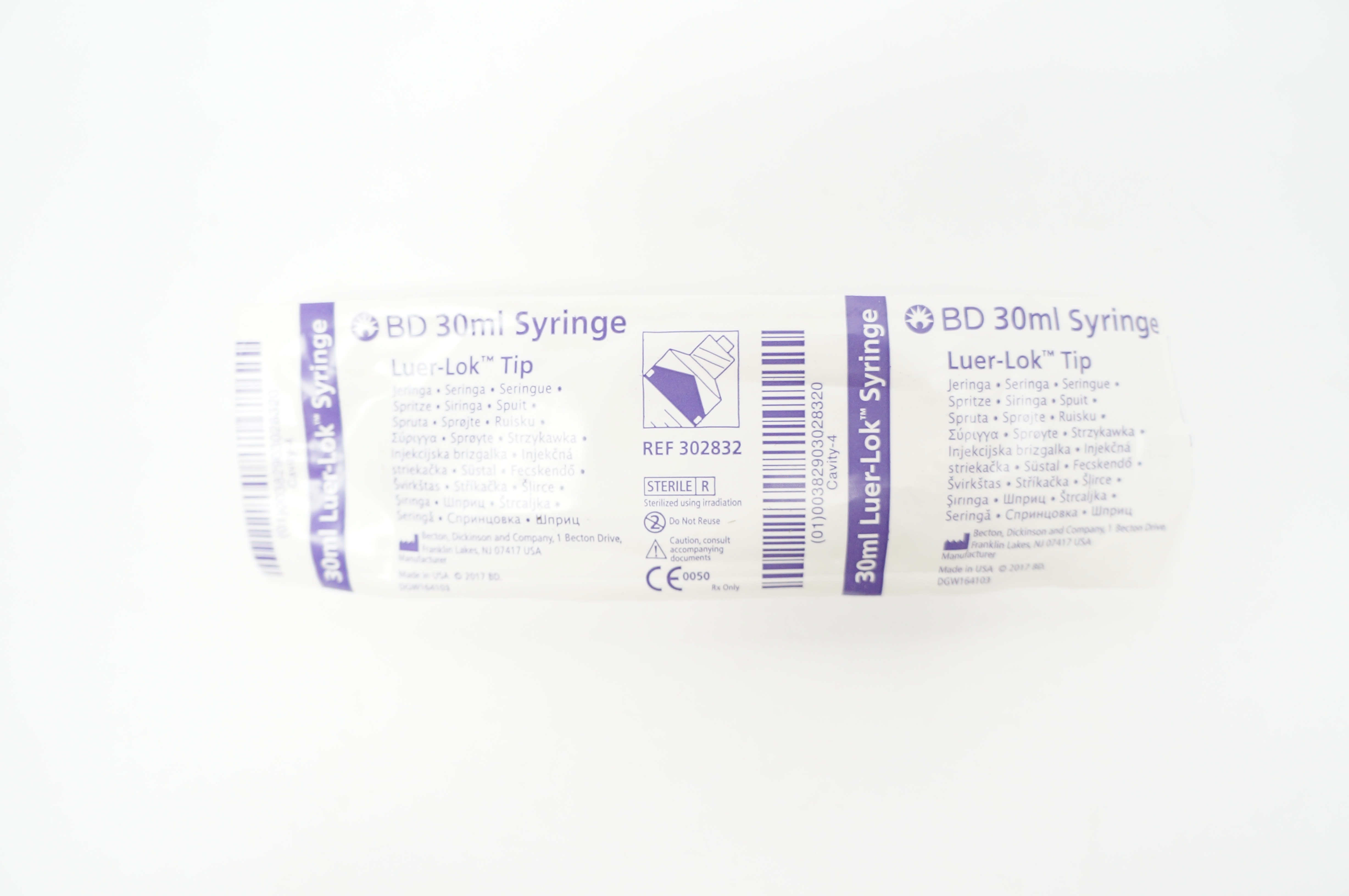 BD 302832 Luer-Lok Tip 30ml Syringe (x)