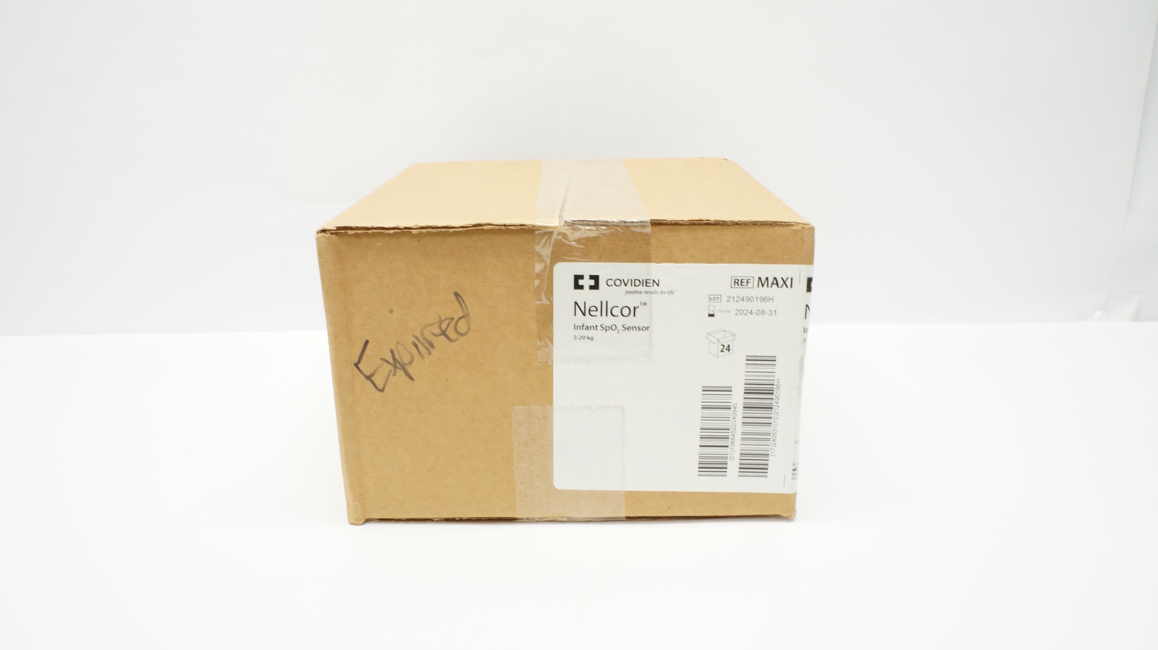 Covidien MAXI Nellcor, Infant SpO2 Sensor, 3kg - 20kg (x) - Case of 24