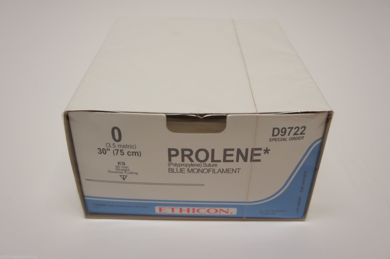 D9722 ~ Ethicon Prolene Blue Monofilament Size 0 30in. (x)