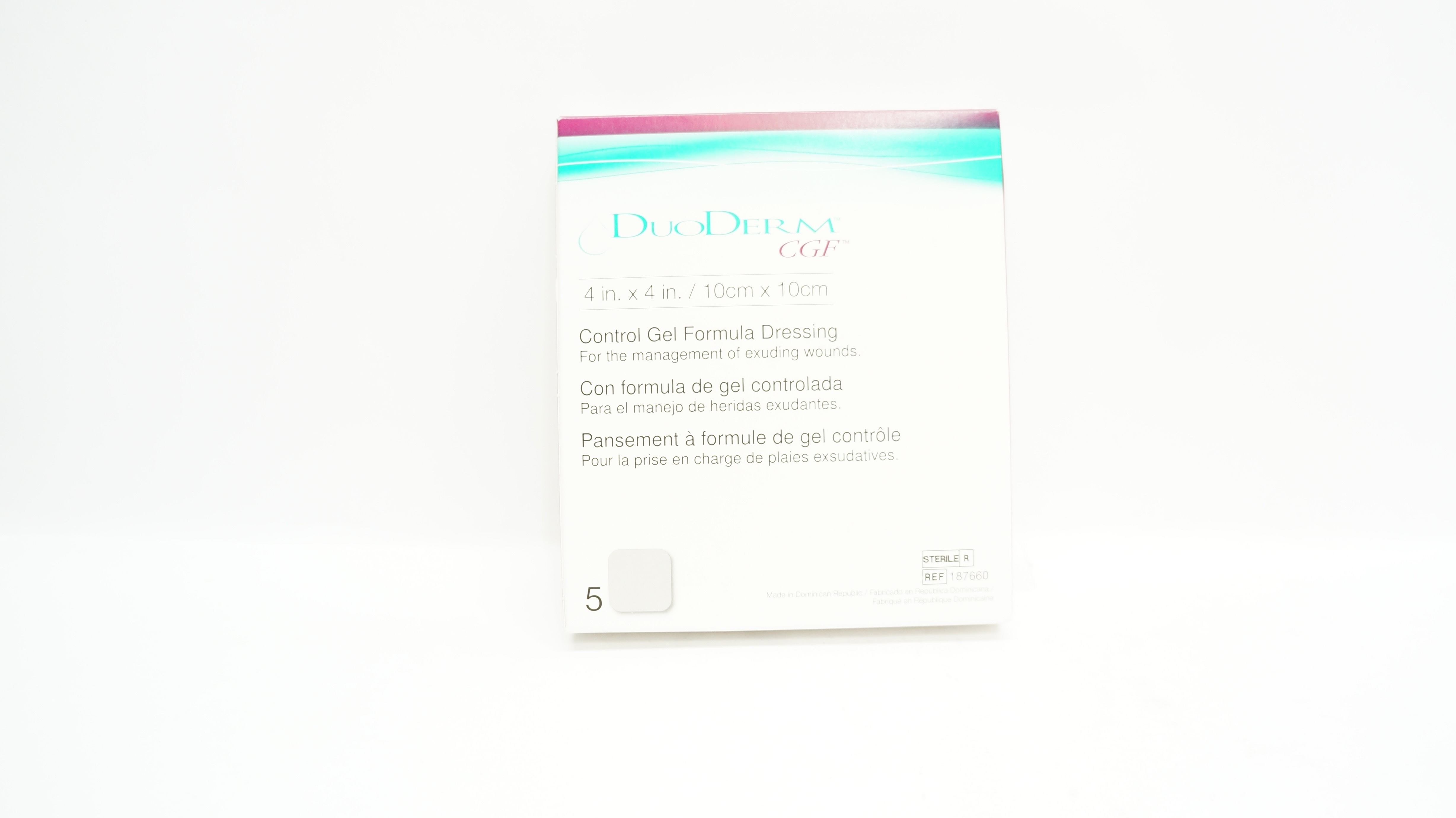 ConvaTec 187660 DuoDerm CGF Control Gel Formula Dressing 4in. x 4in. - Box of 3