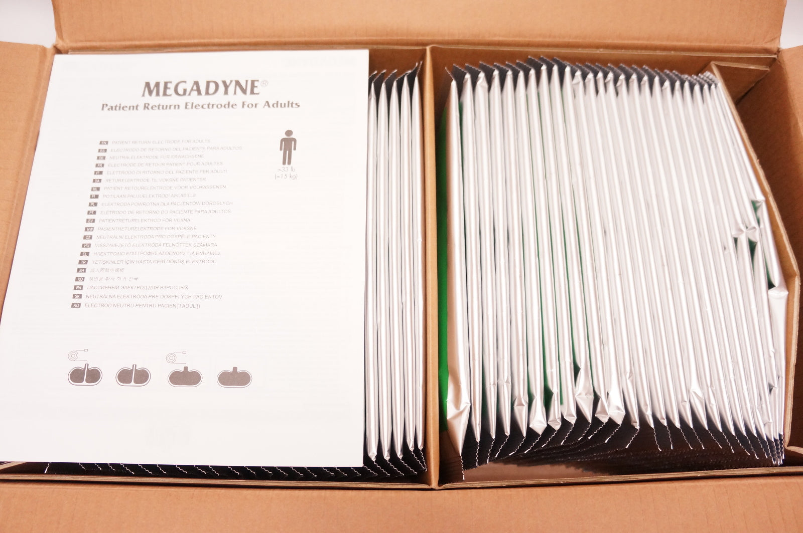 Megadyne 0855 Electrosurgical Patient Return Electrodes (x) - Box of 50