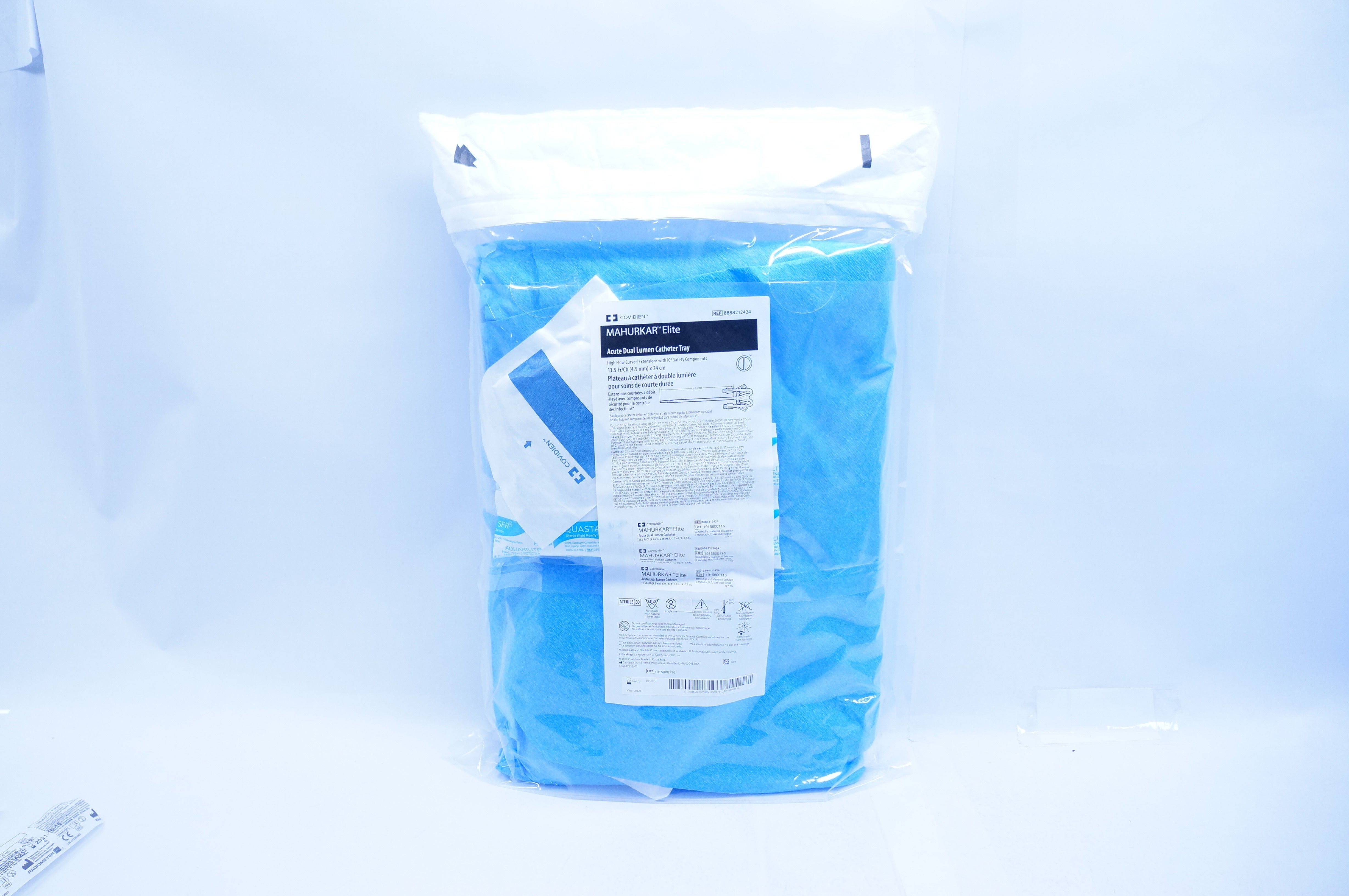 Covidien 8888212424 Acute Dual Lumen Cath Tray 13.5 Fr/Ch  x 24 cm