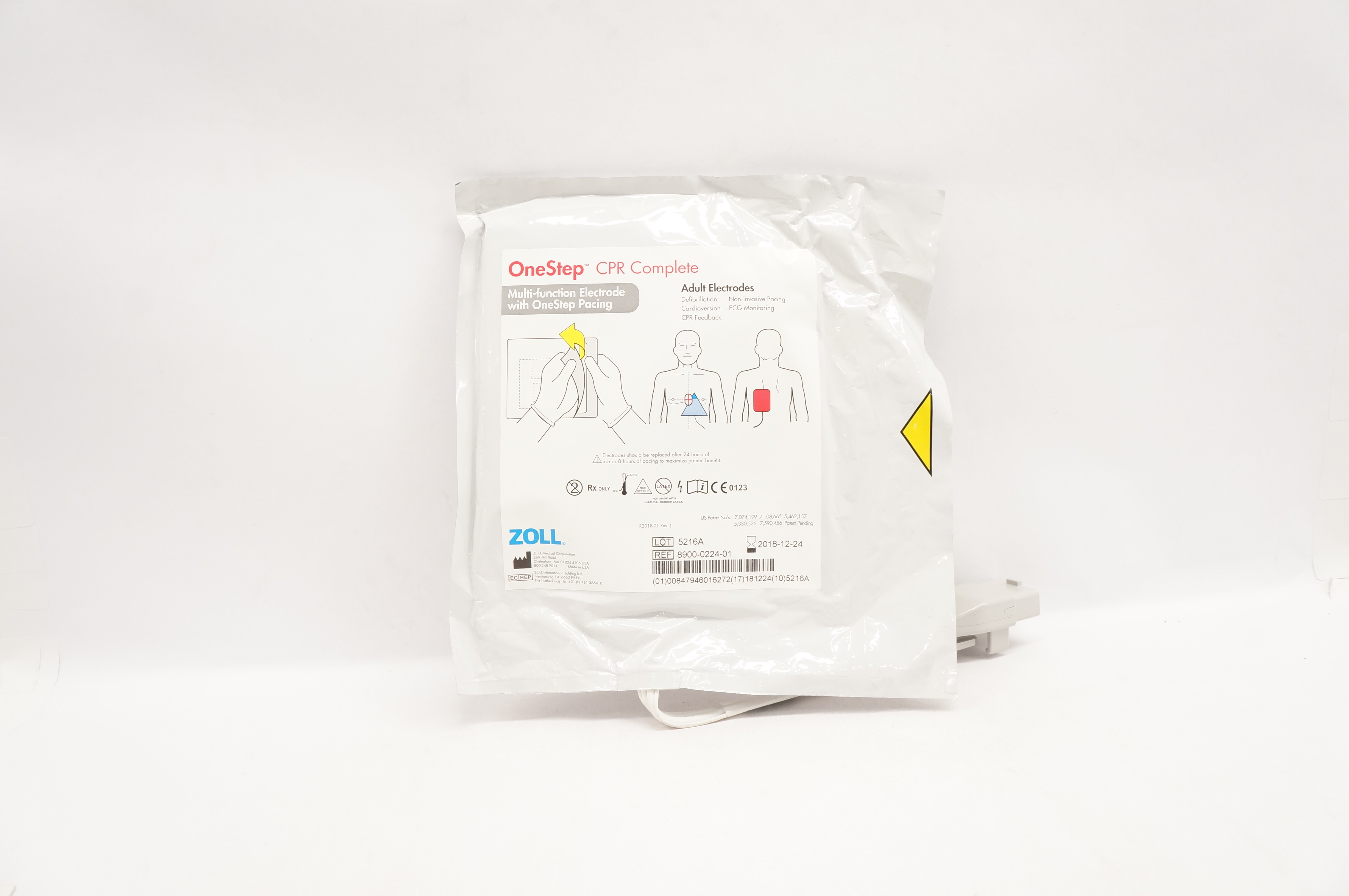 Zoll 8900-0224-01 OneStep CPR Complete Adult Multi-Function Electrodes (x)