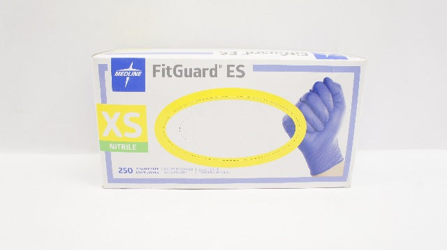 Medline TRG400XS FitGuard ES Exam Gloves Nitrile XS - Box of 250