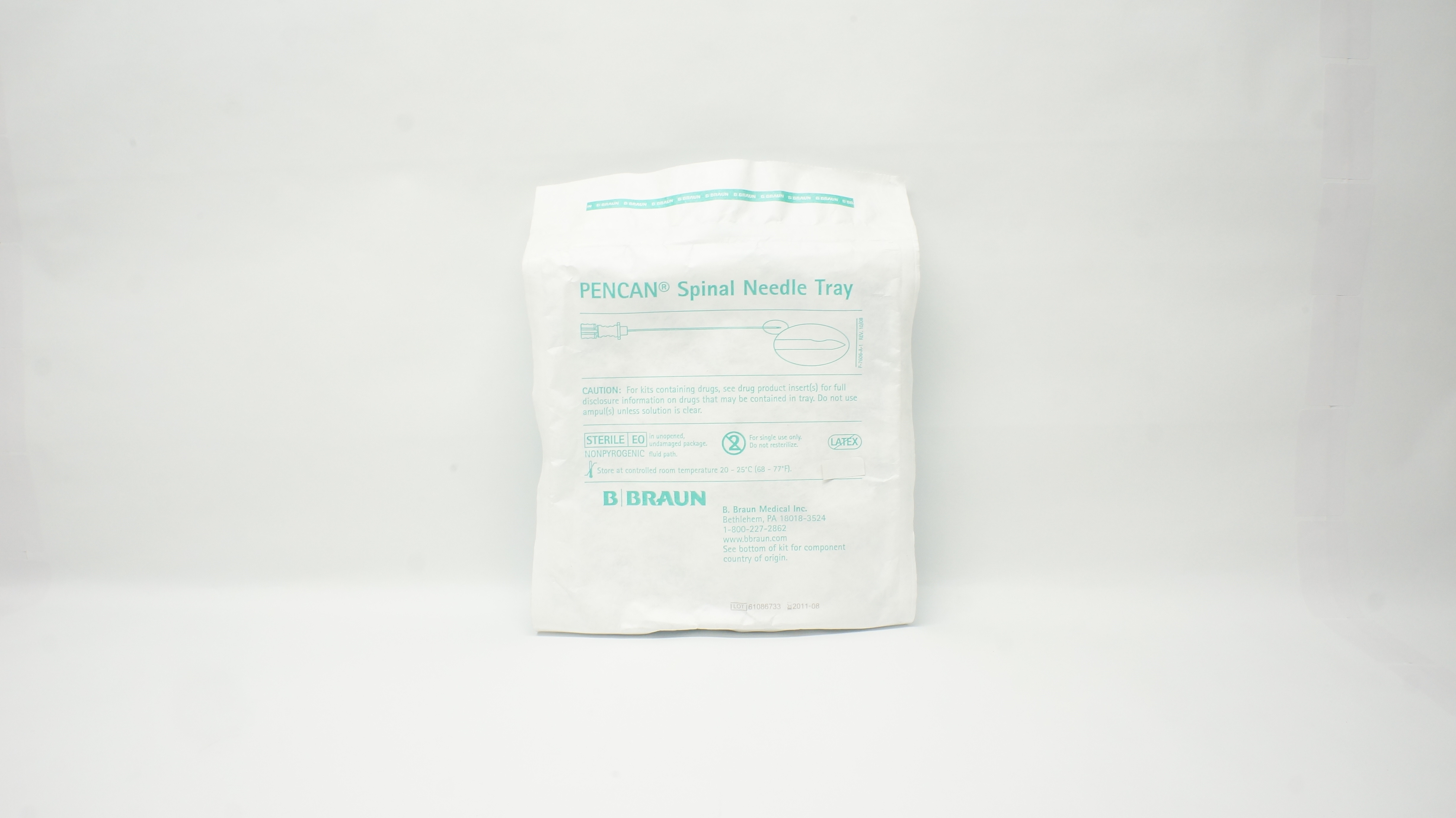 B. Braun 333868 Pencan Spinal Ndle. Tray 24Ga x 4 inch (x)