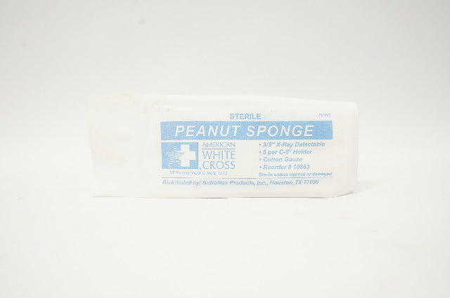 American White Cross 10663 Peanut Sponge 3/8 inch 5 per C-5 Holder