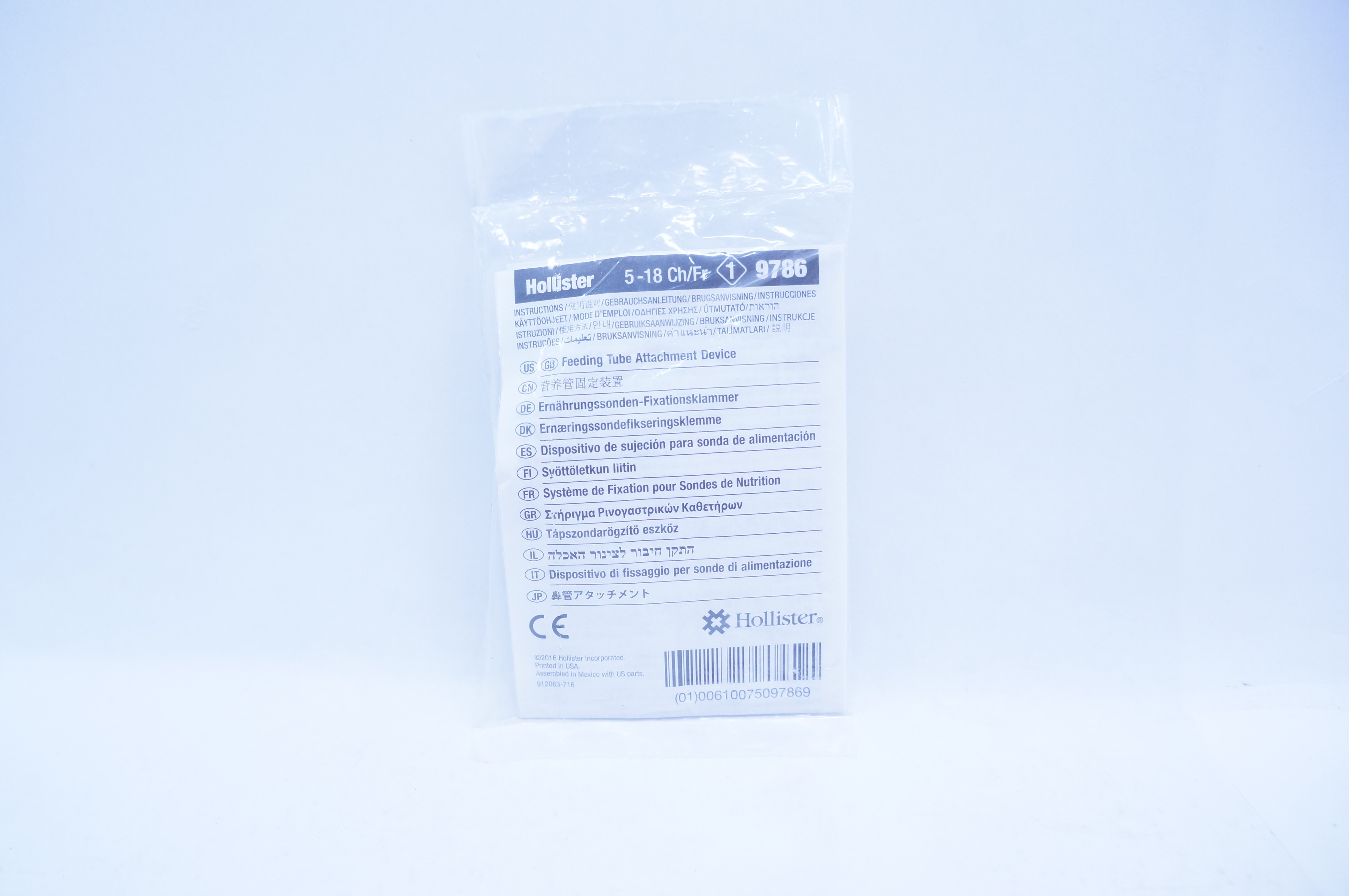 Hollister 9786 Feeding Tube Attachment Device 5-18Ch/Fr