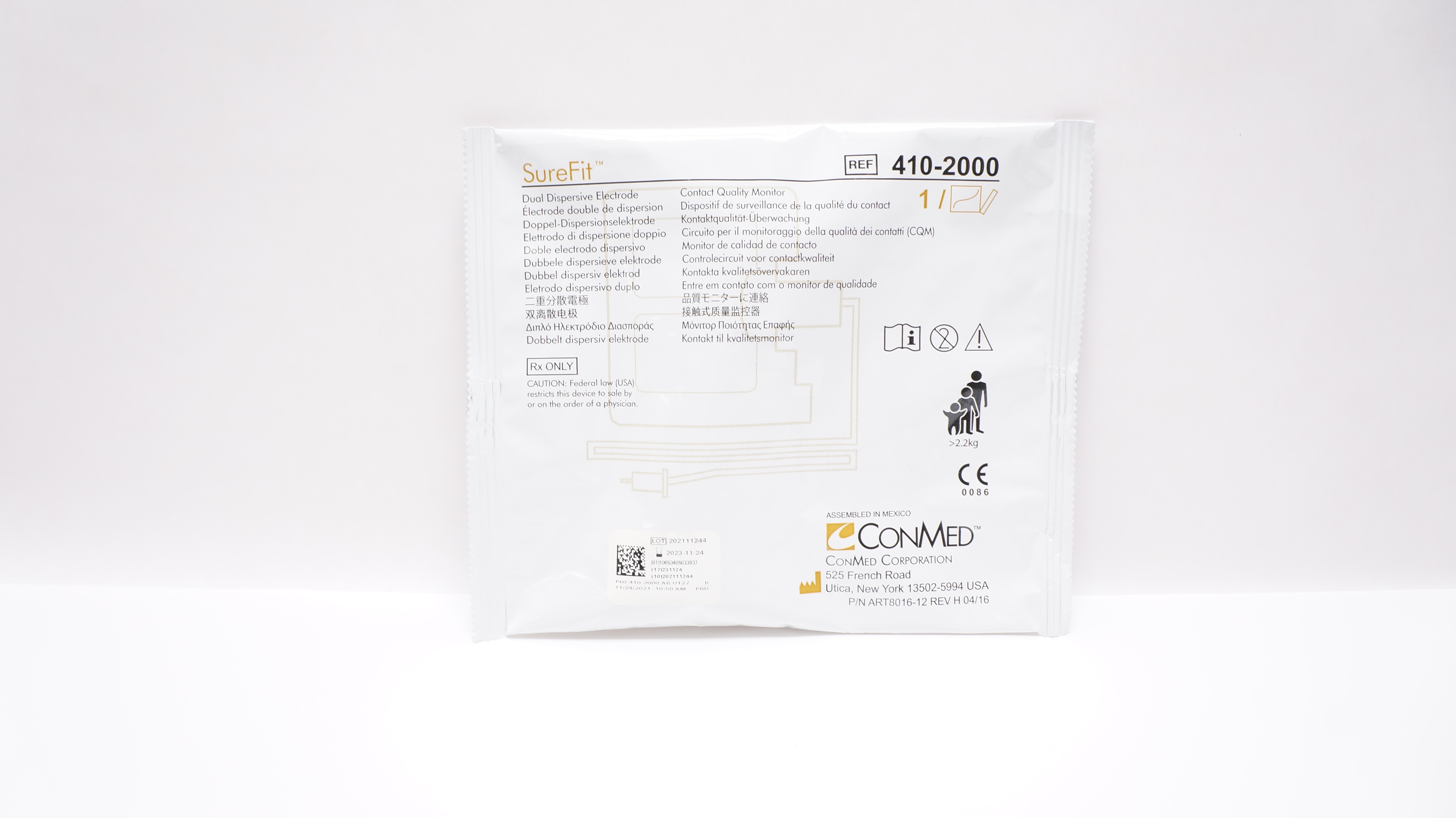 ConMed 410-2000 SureFit Dual Dispersive Electrode (x)