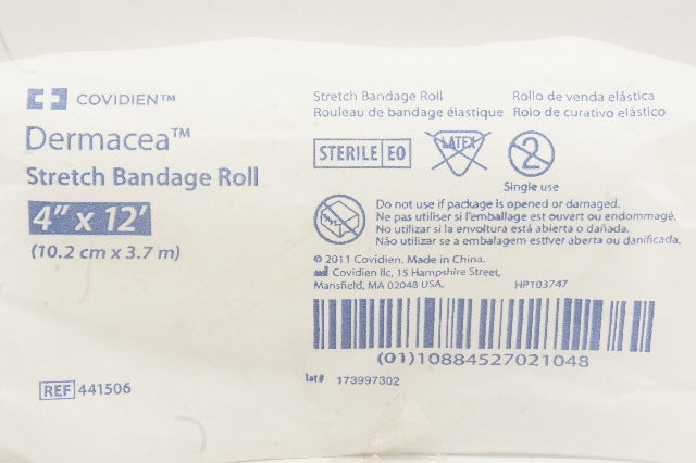 Covidien 441506 Dermacea Stretch Bandage Roll 4 inch x 12ft.