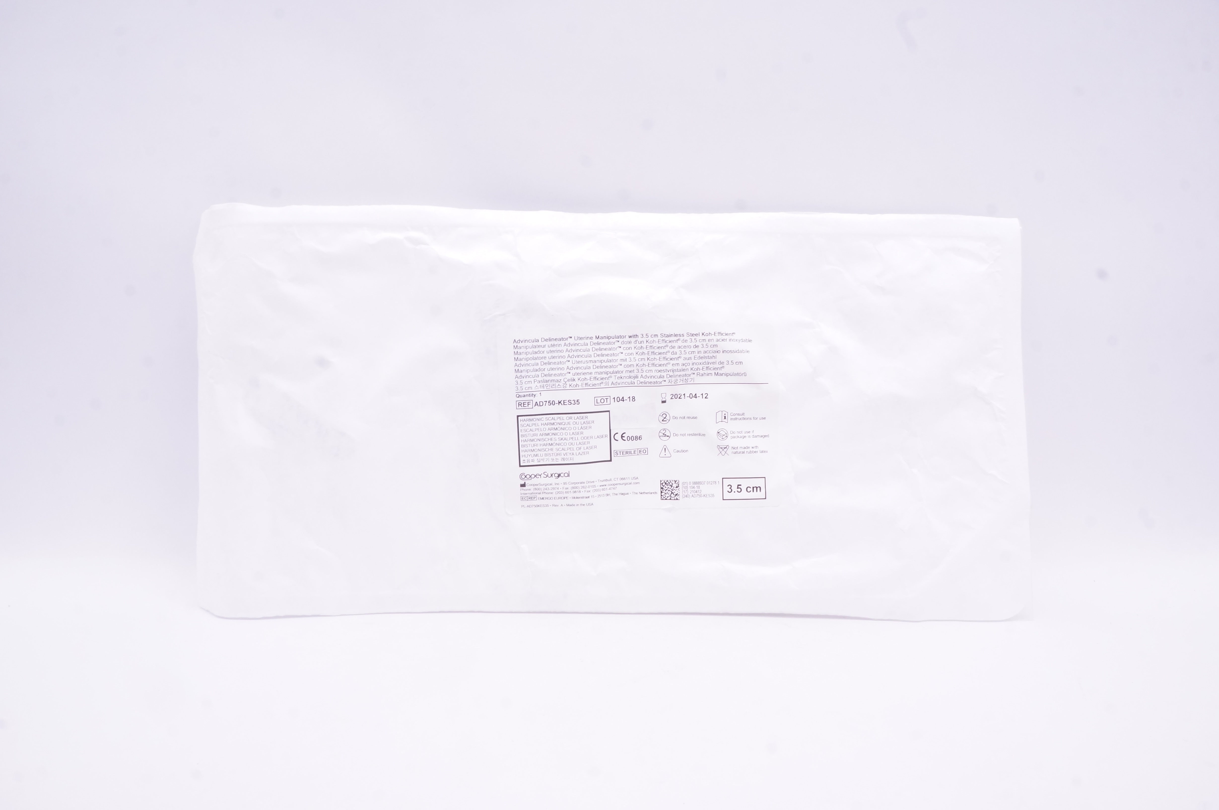 Cooper Surgical AD750-KE35 Advincula Delineator Uterine Manipulator (x)