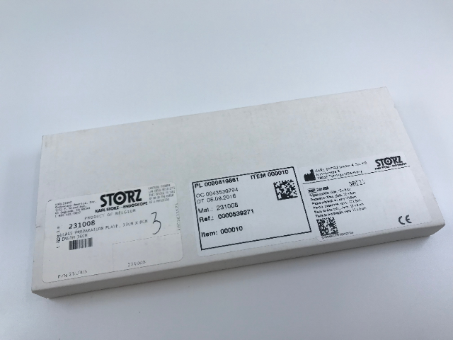 Karl Storz 231008 Preparation Plate, Glass, 10 x 8 cm