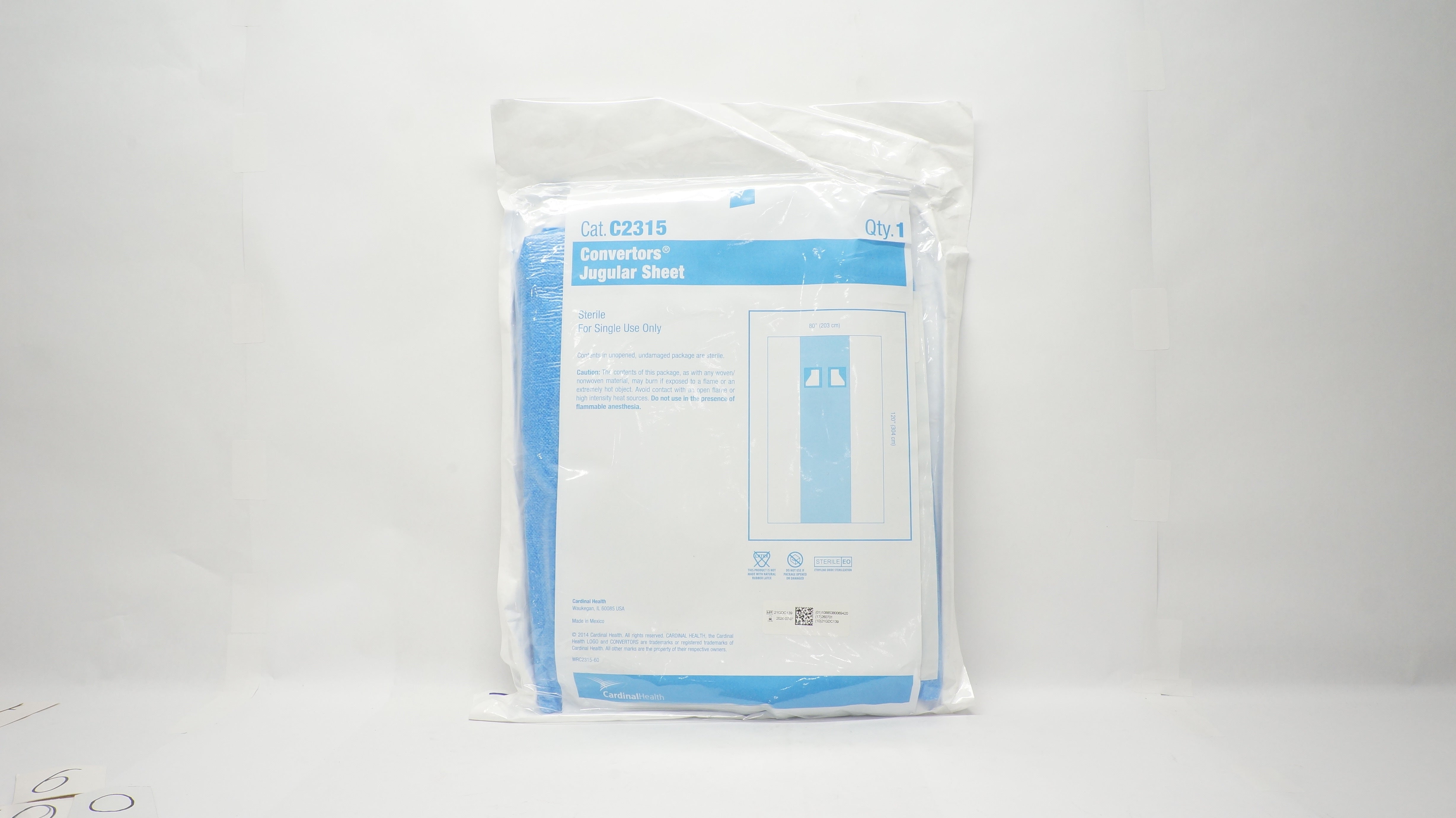 Cardinal Health C2315 Convertors Jugular Sheet 80 x 120 inches
