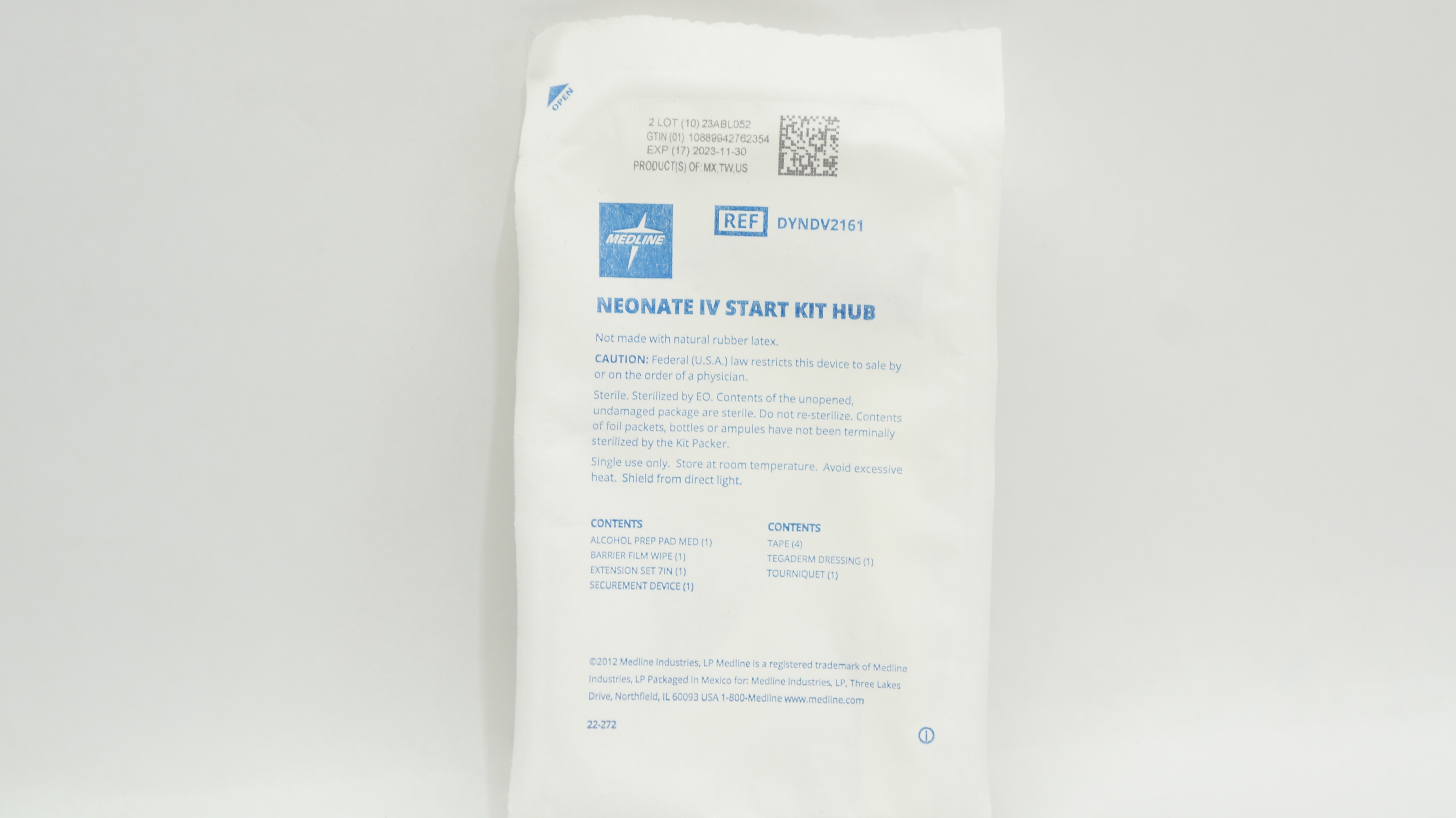 Medline DYNDV2161 Neonate IV Start Kit Hub