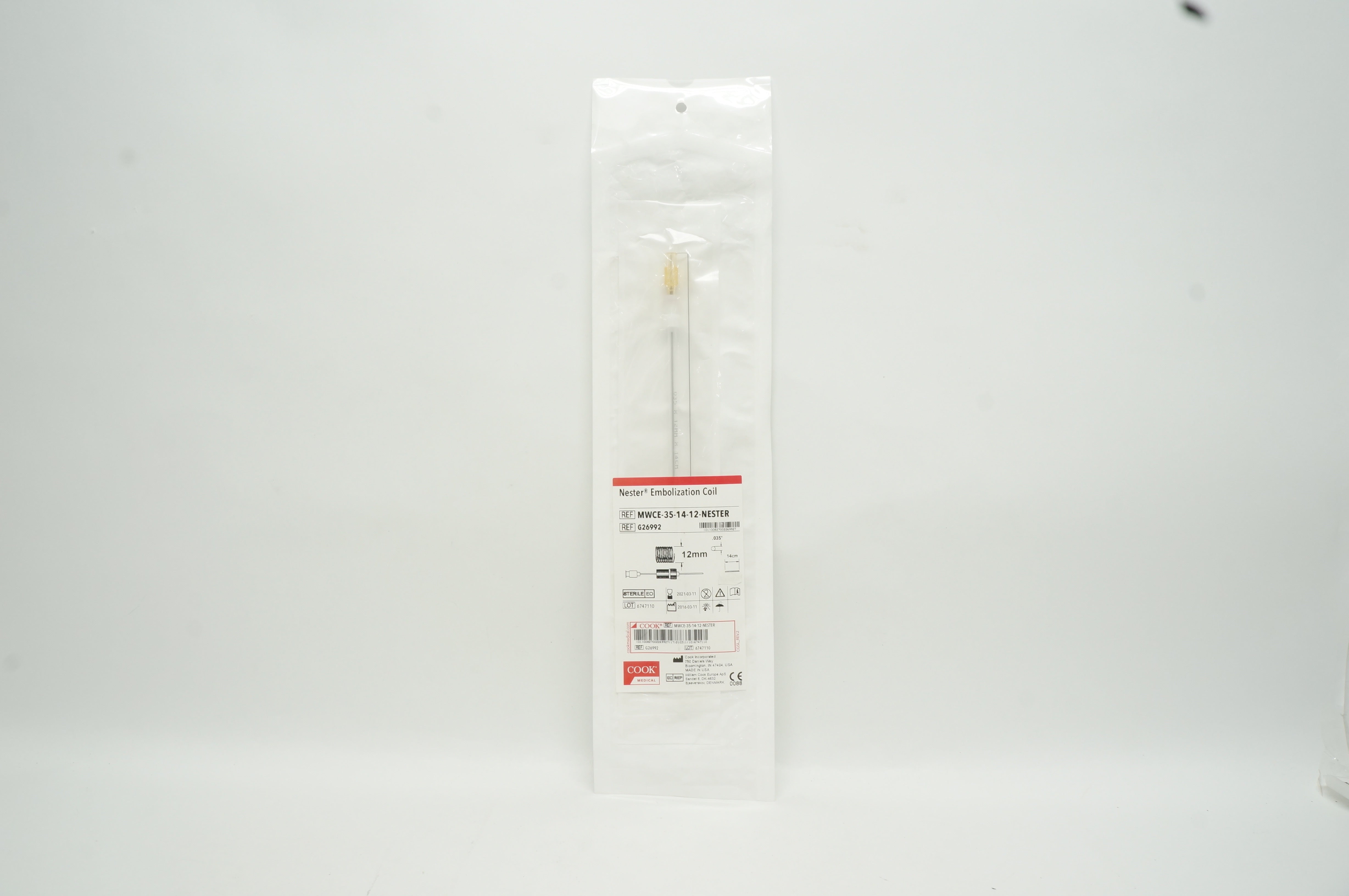 Cook Medical G26992 Nester Embolization Coil 12mm (x)