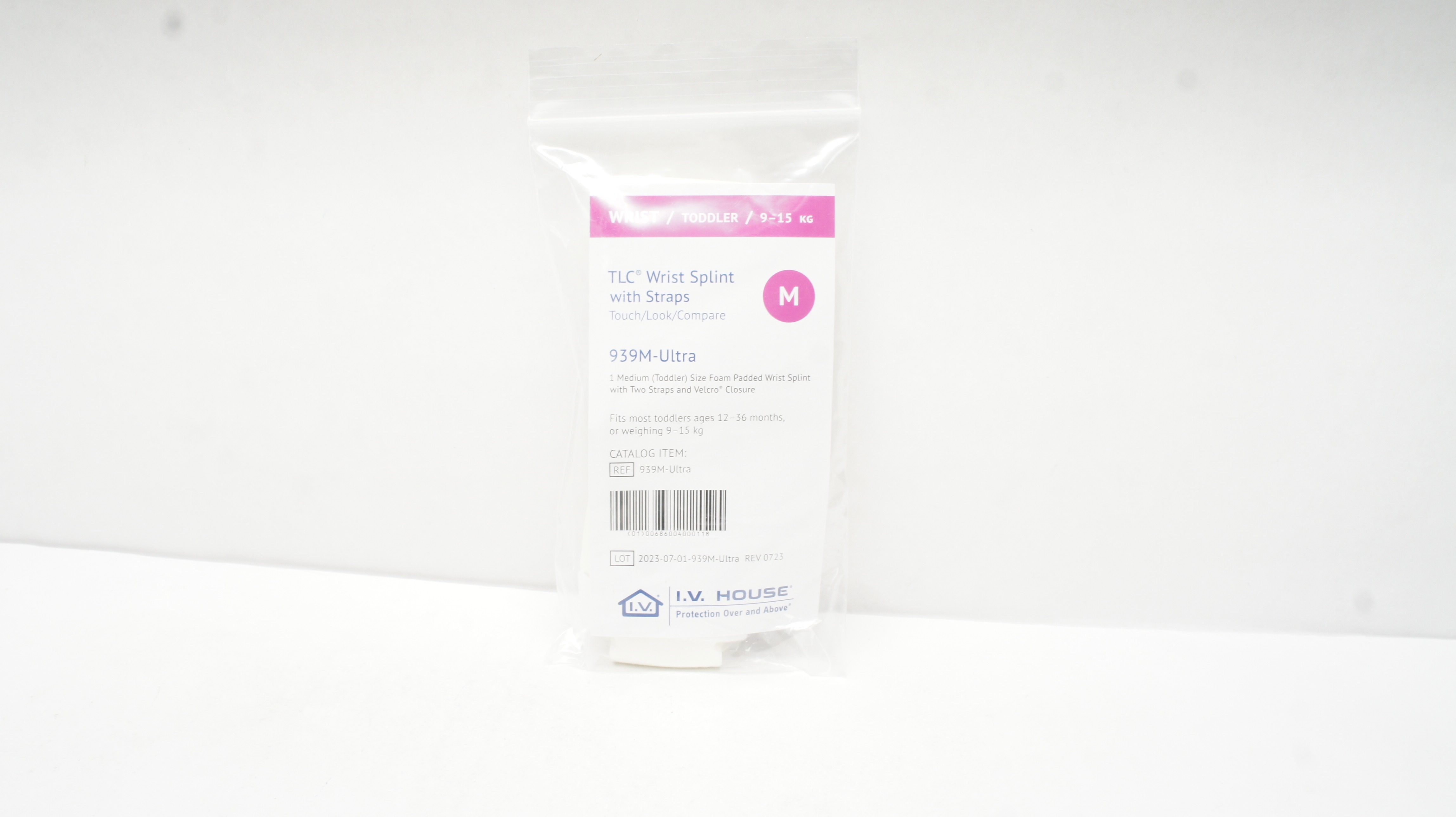 I.V. HOUSE 939M-Ulta TLC Wrist Splint w/Straps, 9-15kg, Medium