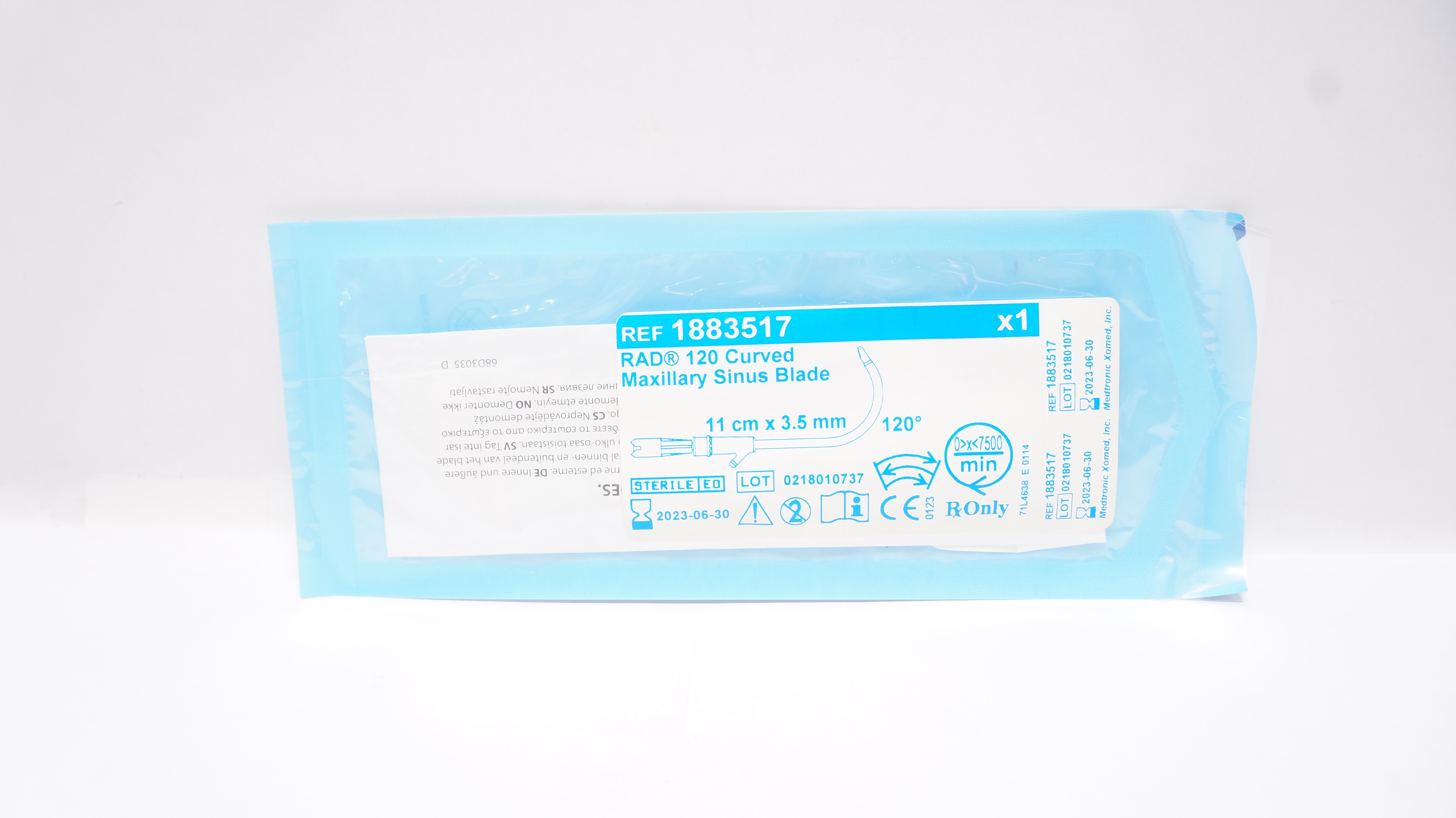 Medtronic 1883517 RAD120 Curved Maxillary Sinus Blade 11cm x 3.5mm 120 Degree(x)