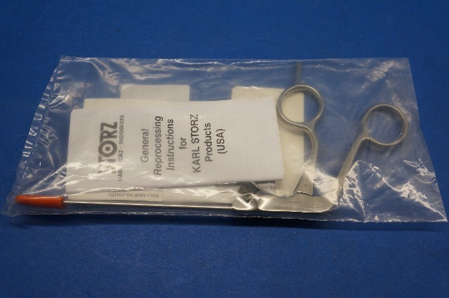 Karl Storz 28571CL Silcut 1 Side Punch, Jaws Curved 45 degree Left, 3.5mm x 12cm