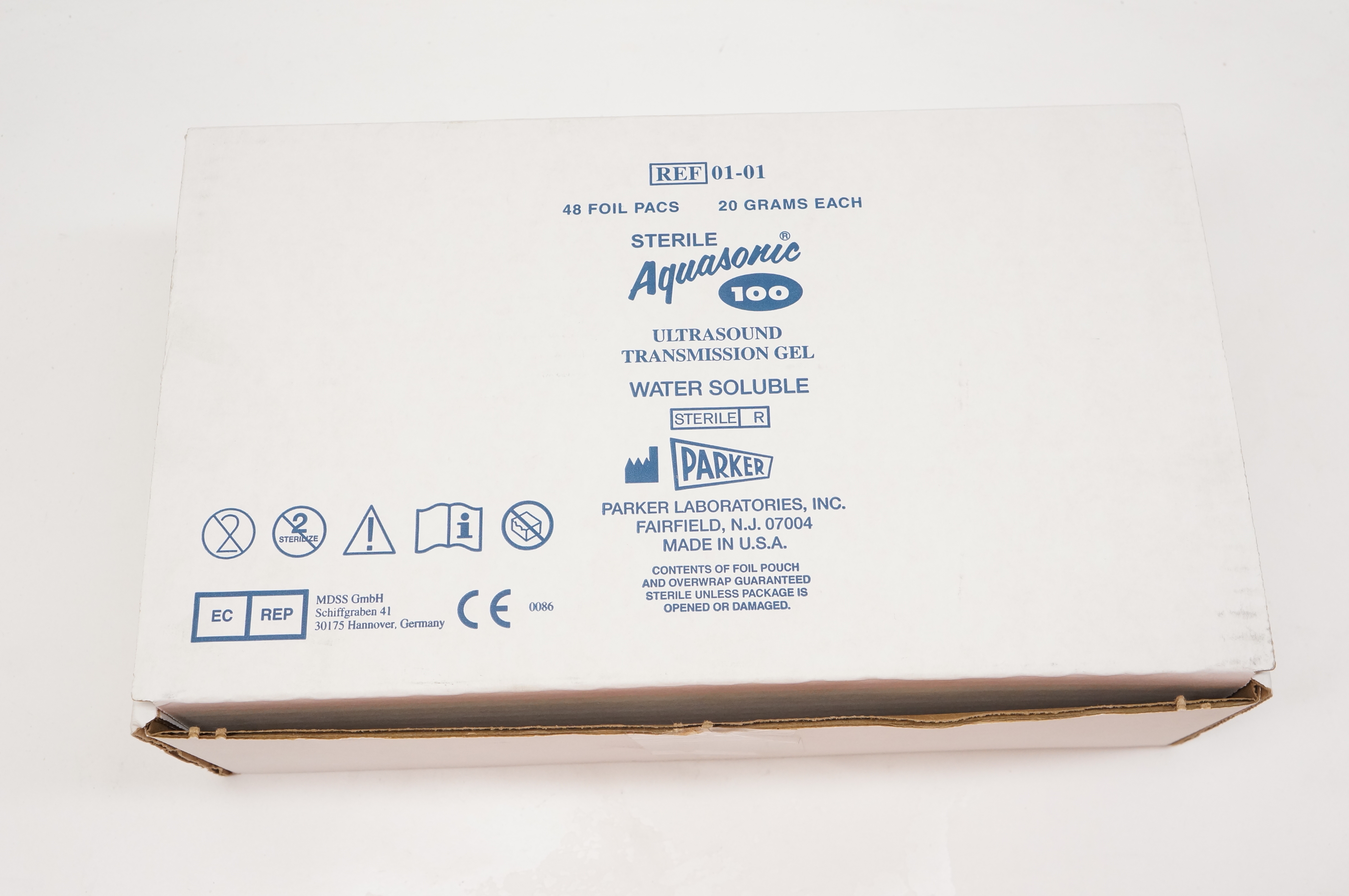 Parker 01-01 Aquasonic 100 Ultrasound Transmission Gel - Box of 48