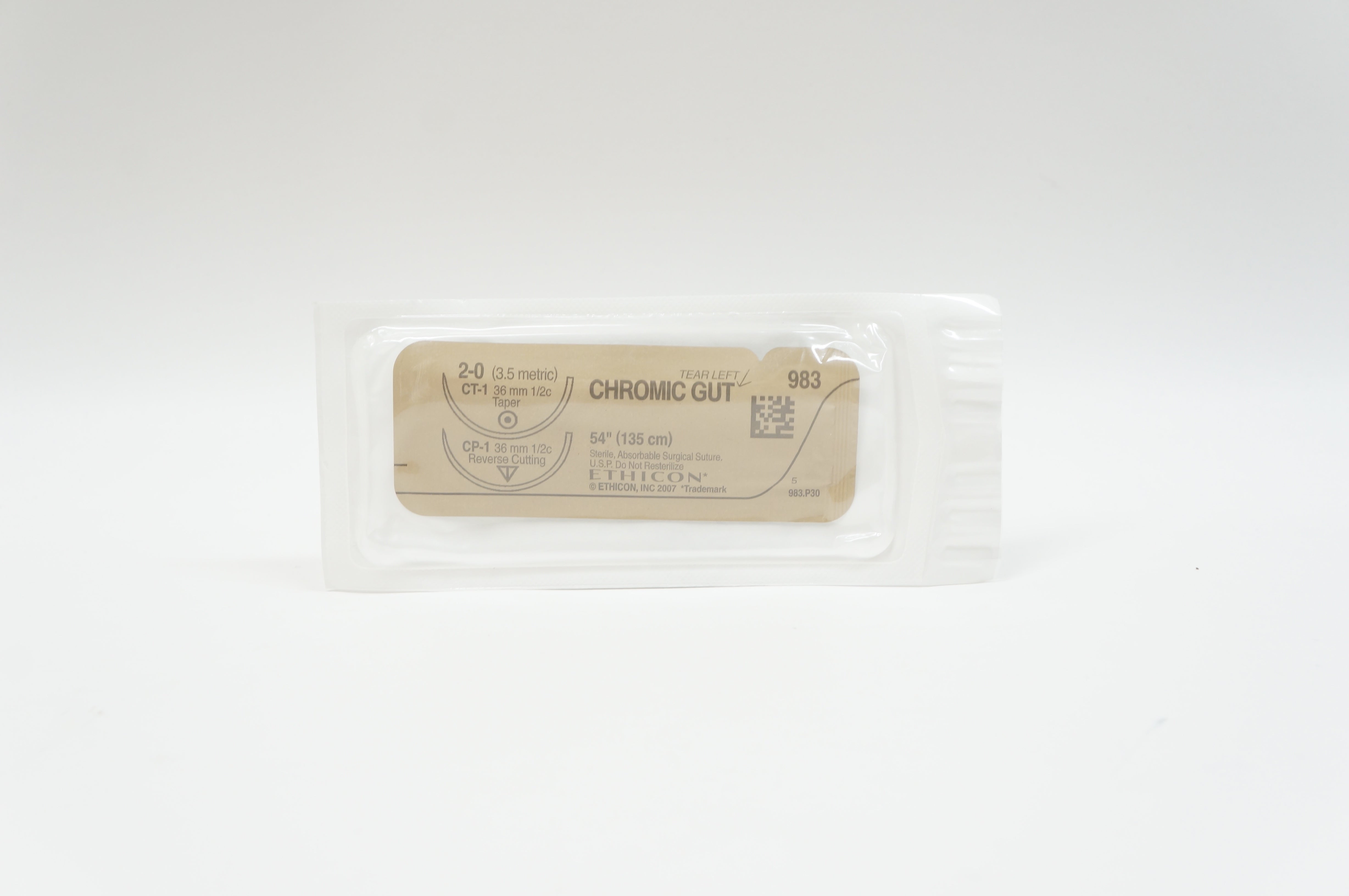 Ethicon 983 2-0 CHROMIC GUT, CT-1 Taper, CP-1 Cutting, 54inch