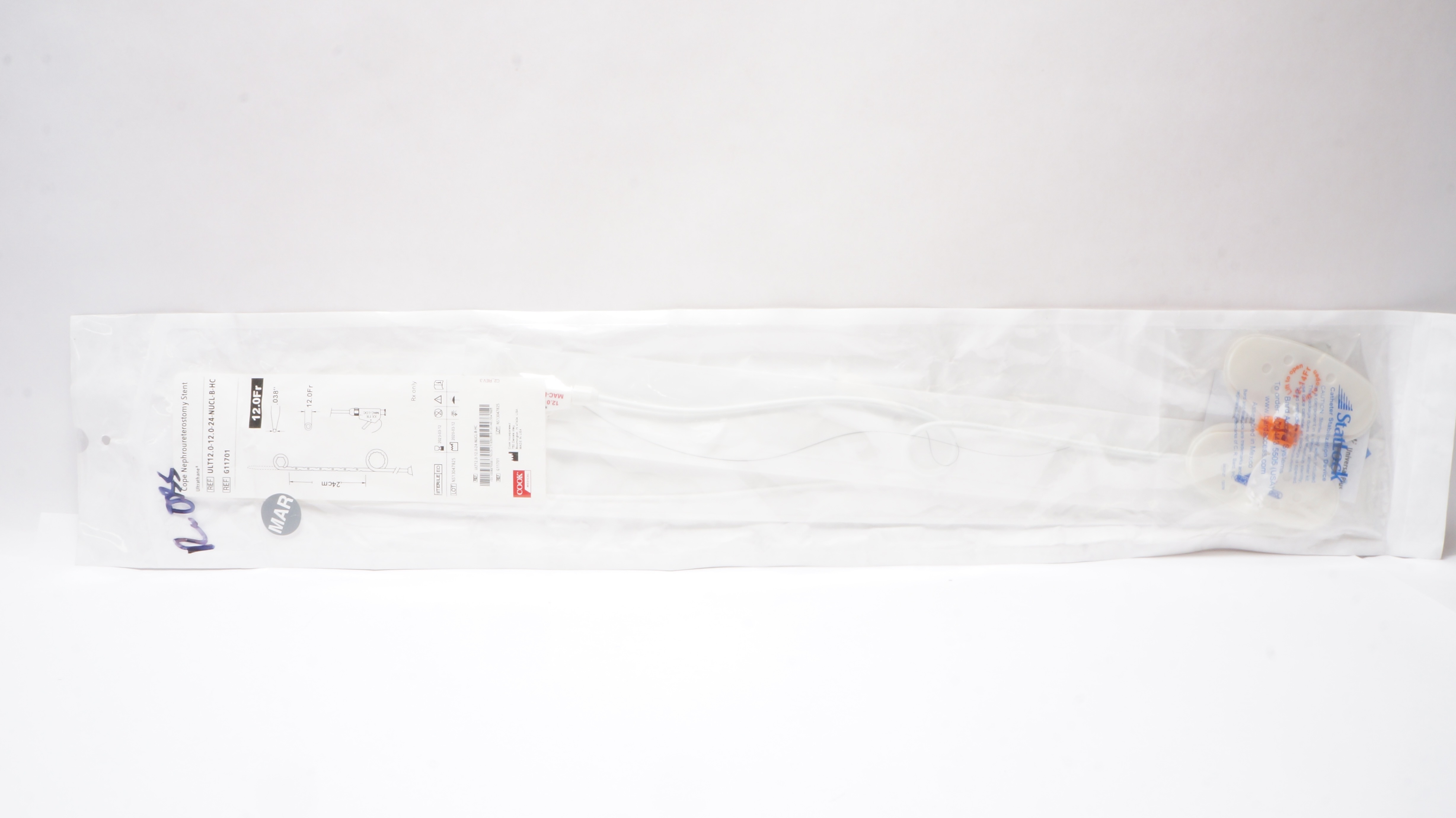 Cook Medical G11701 Cope Nephroureterostomy Stnt 12.0Fr x 24cm x .038inch(x)