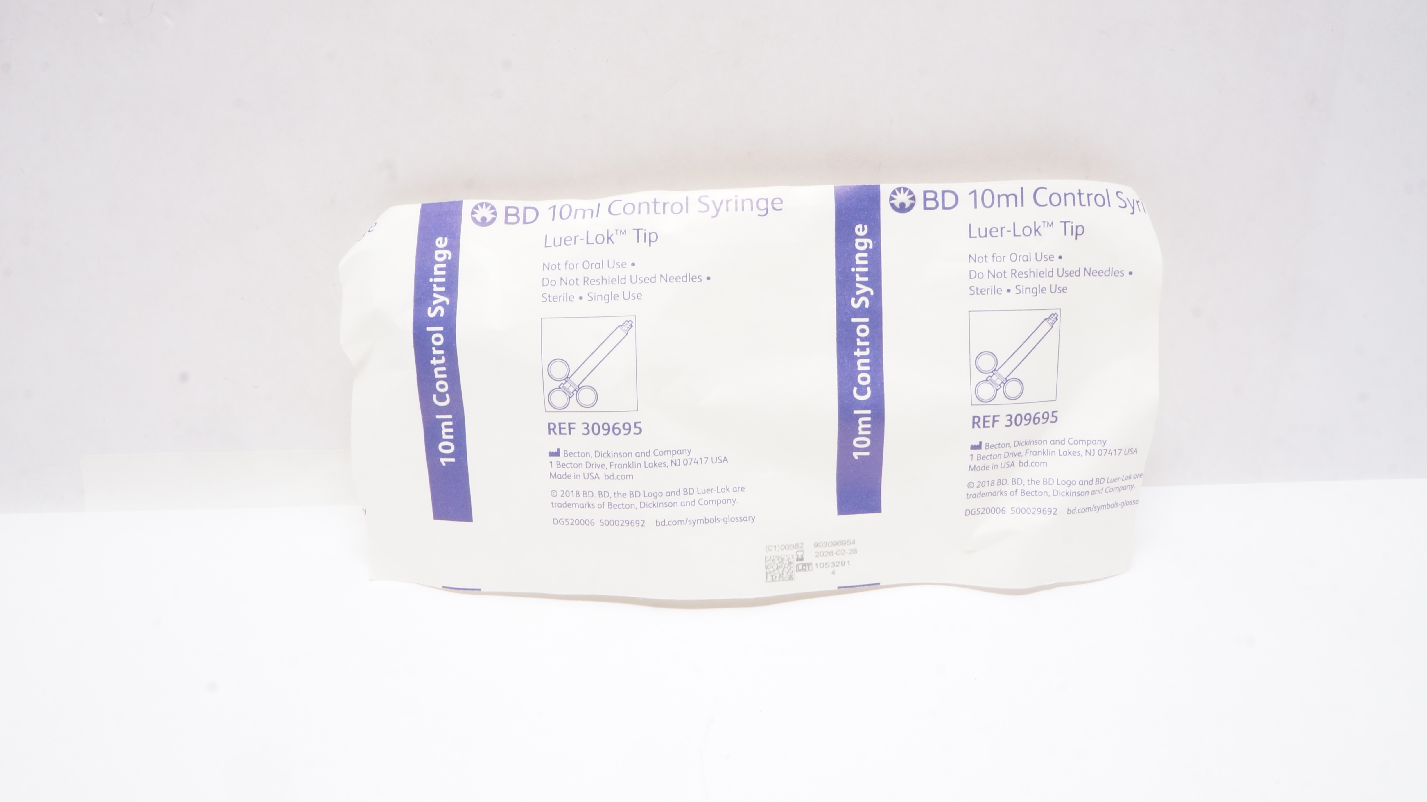 BD 309695 Luer-Lok Tip Control Syringe 10ml