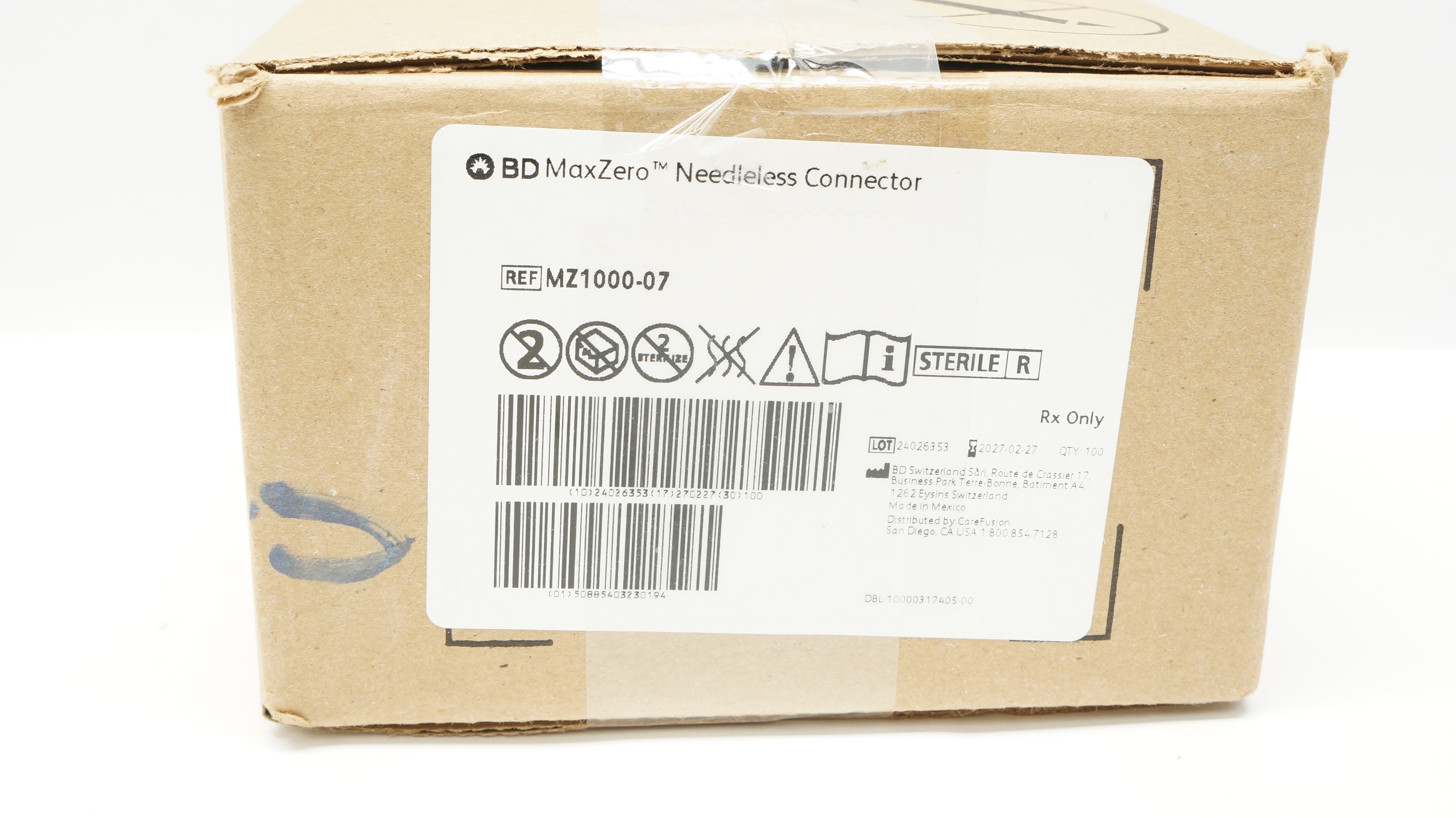 BD MZ1000-07 MaxZero Ndleless Connector - Box of 85