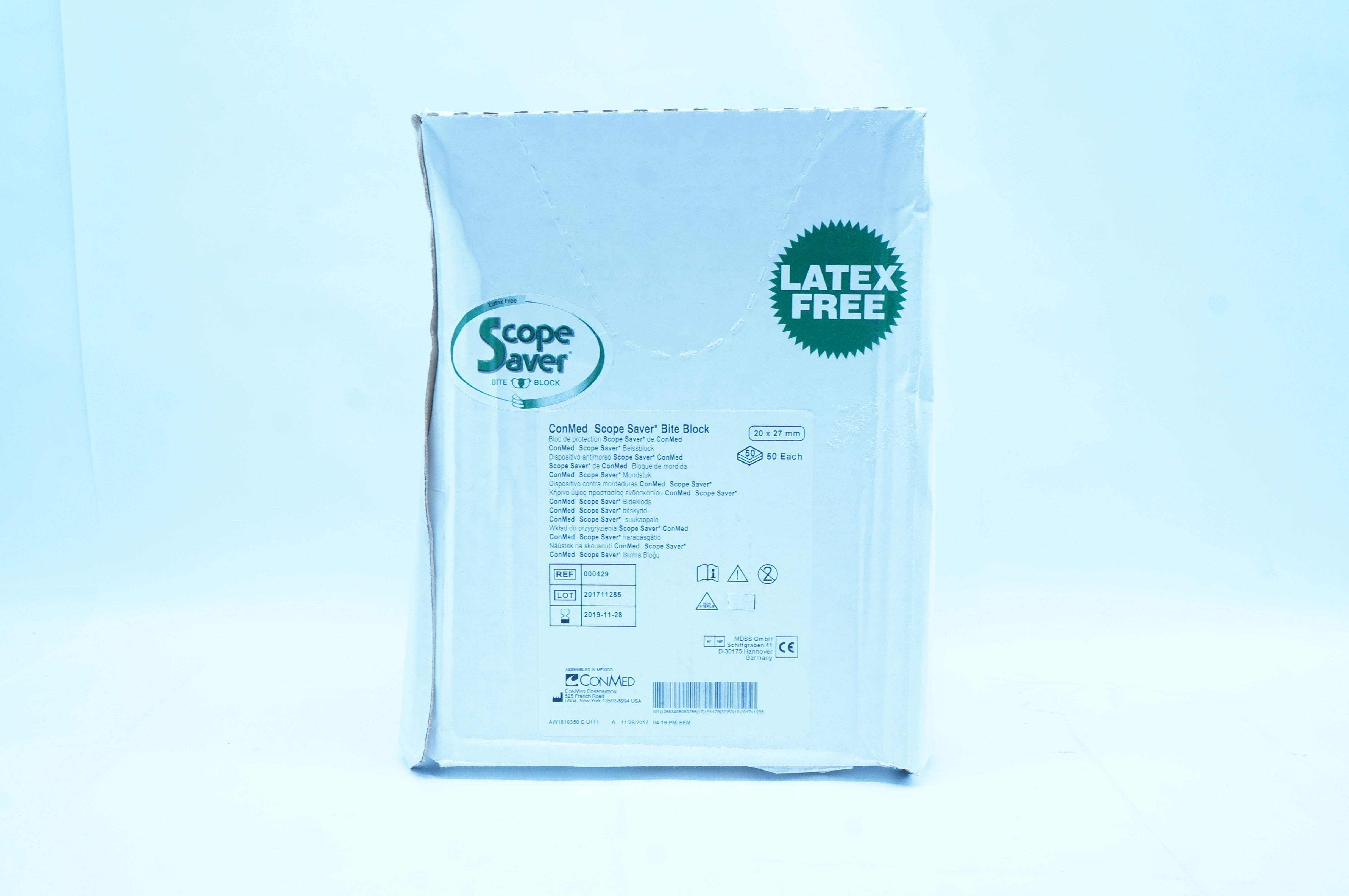 ConMed 000429 Scope Saver Bite Block 20 x 27mm (x) - Box of 47