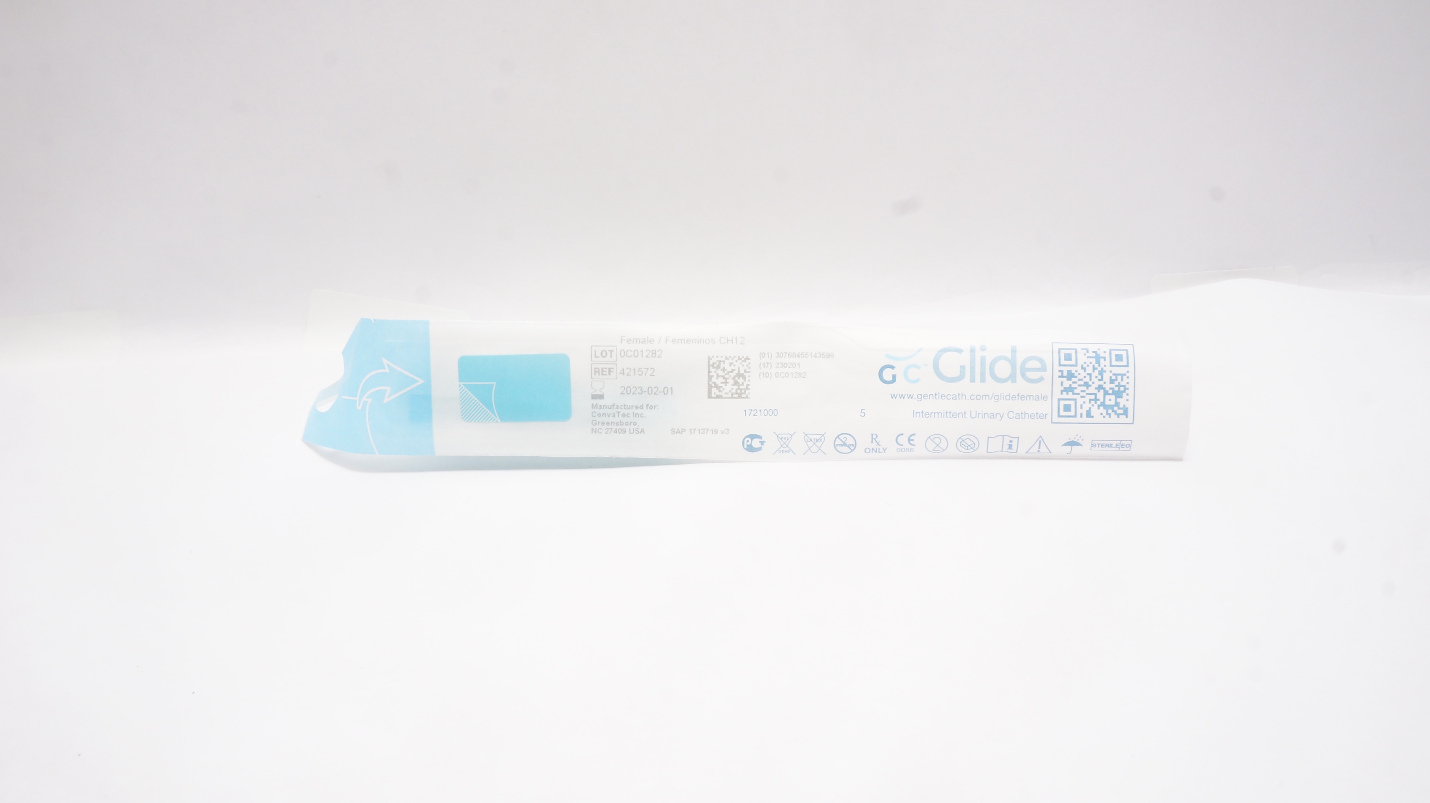 ConvaTec 421572 Glide Intermittent Urinary Cath Female CH12 (x)