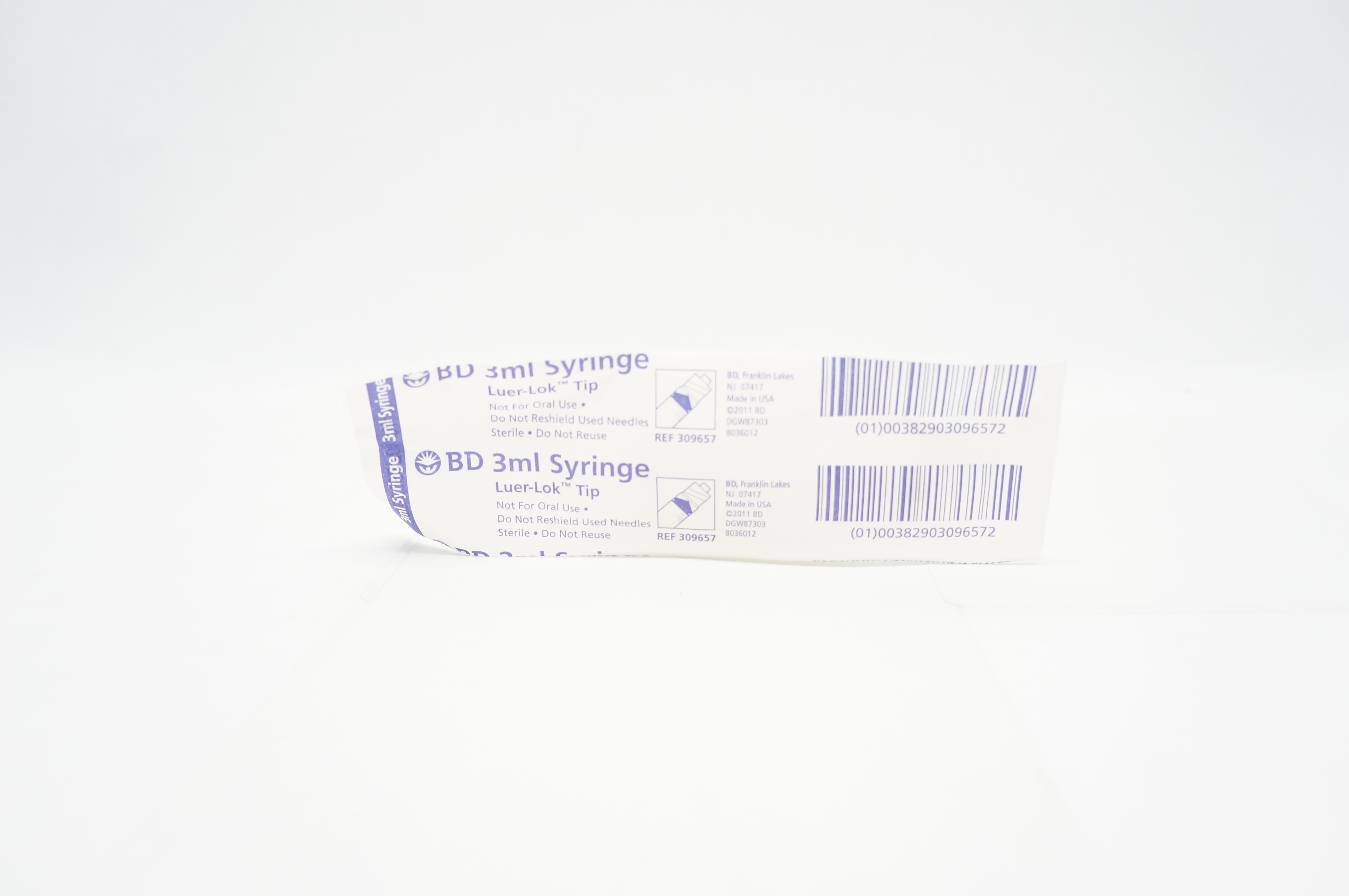 BD 309657 Luer-Lok Tip 3ml Syringe