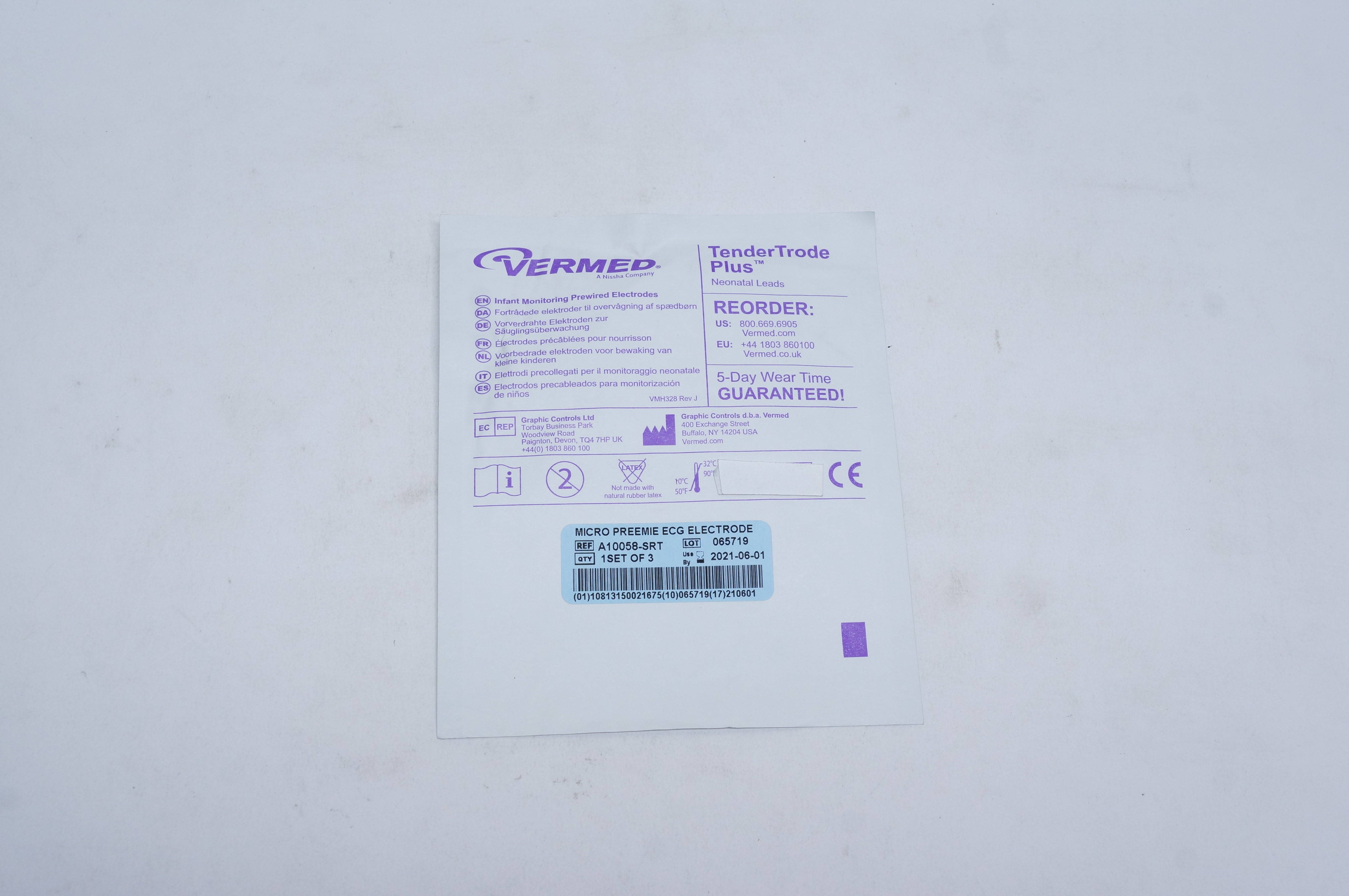 Vermed A10058-SRT Micro Preemie ECG Electrode