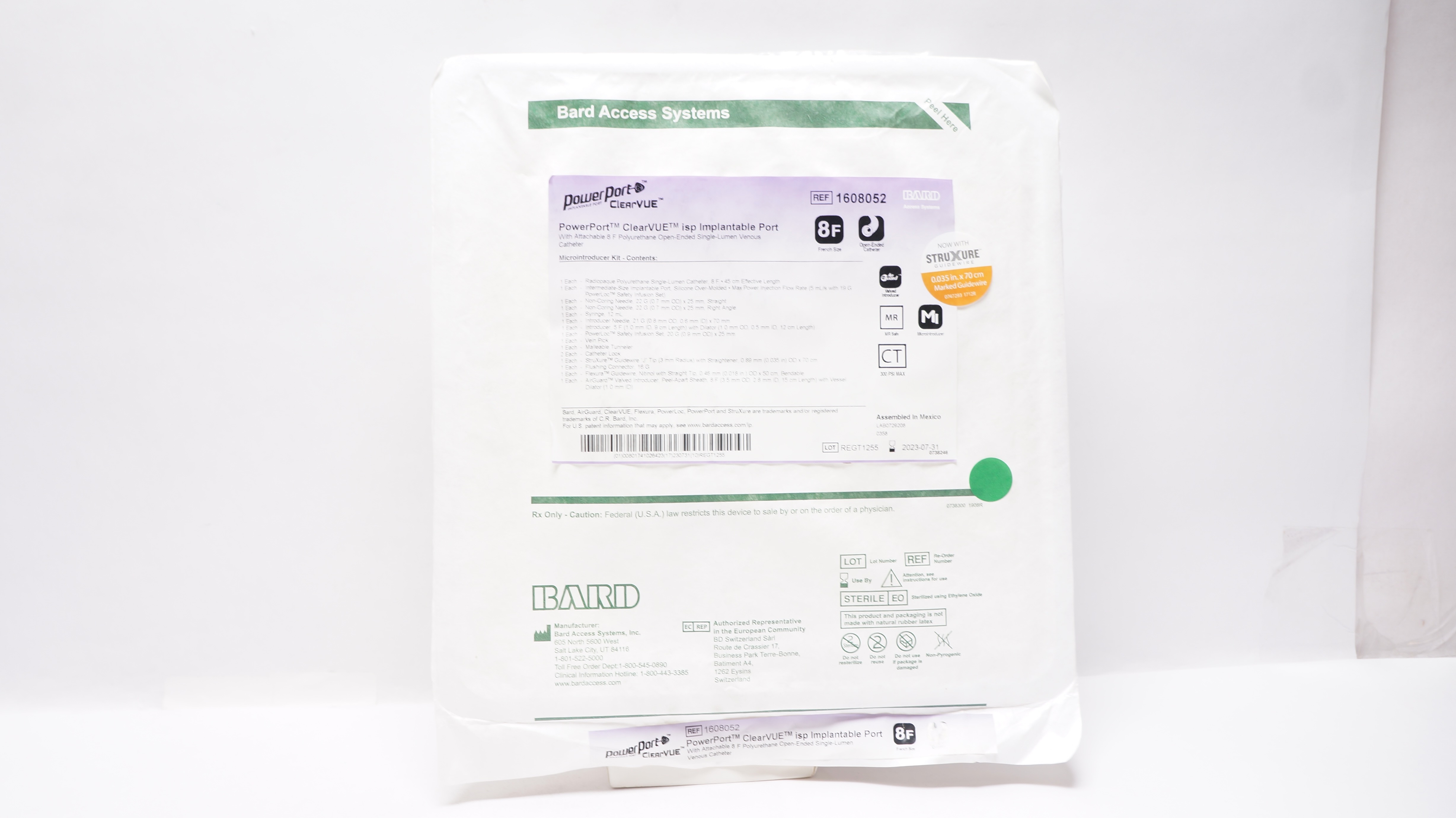 Bard 1608052 PowerPort ClearVUE isp Implantable Port, Microindtroducer Kit (x)