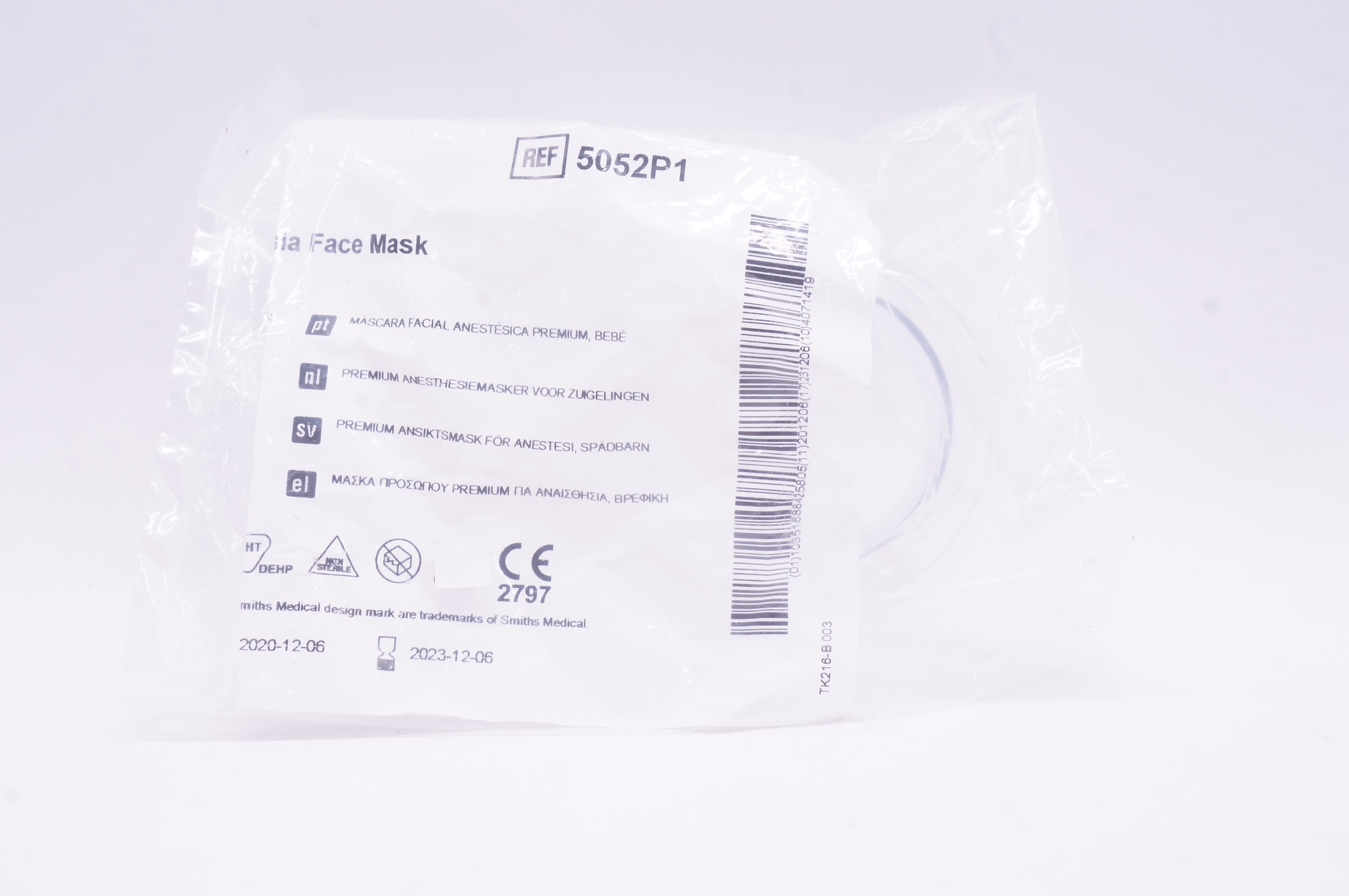 Smiths Medical 5052P1 Portex Premium Infant Anesthesia Face Mask