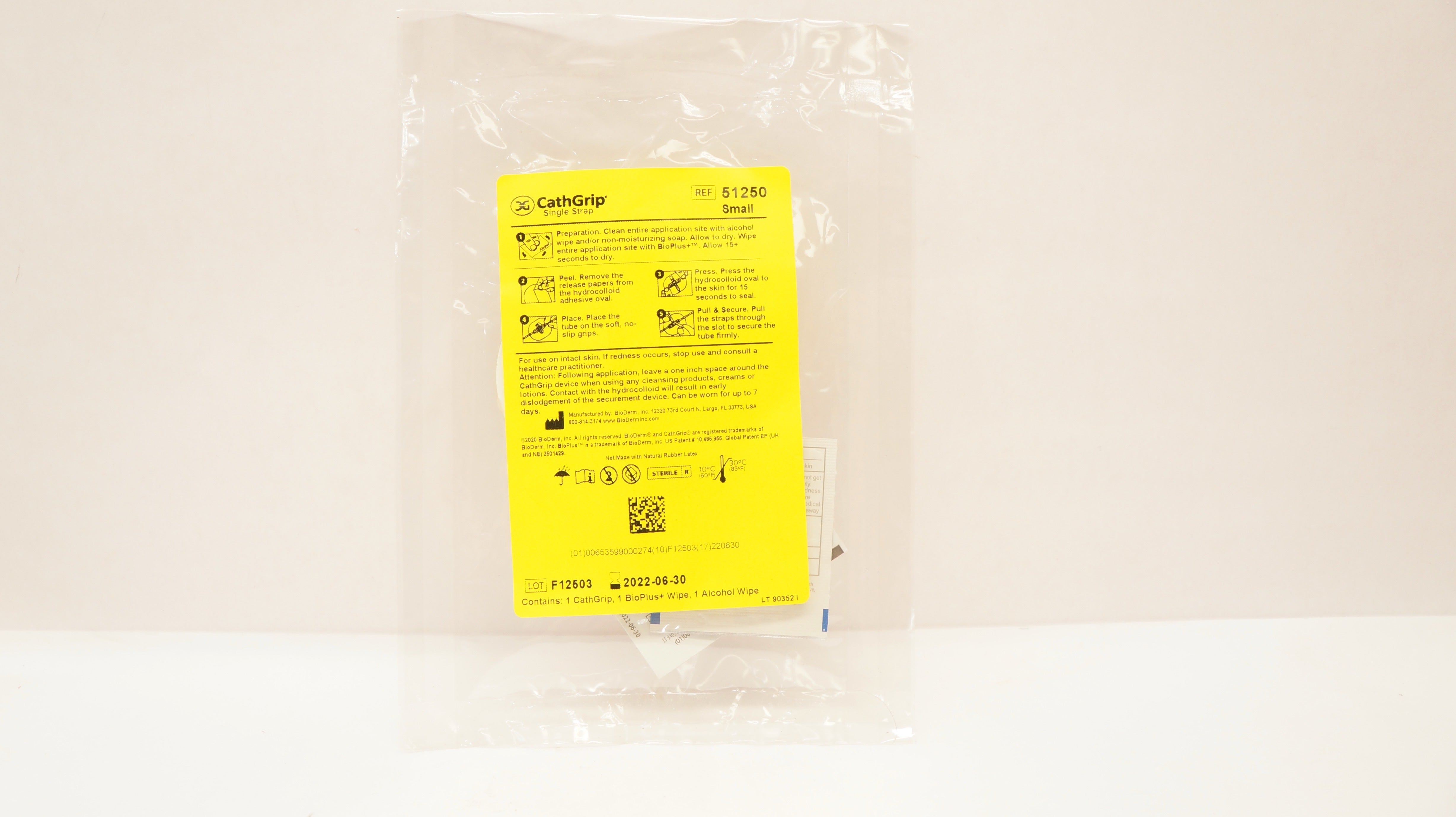 BioDerm 51250 CathGrip Bio Plus Small Single Strap (x)