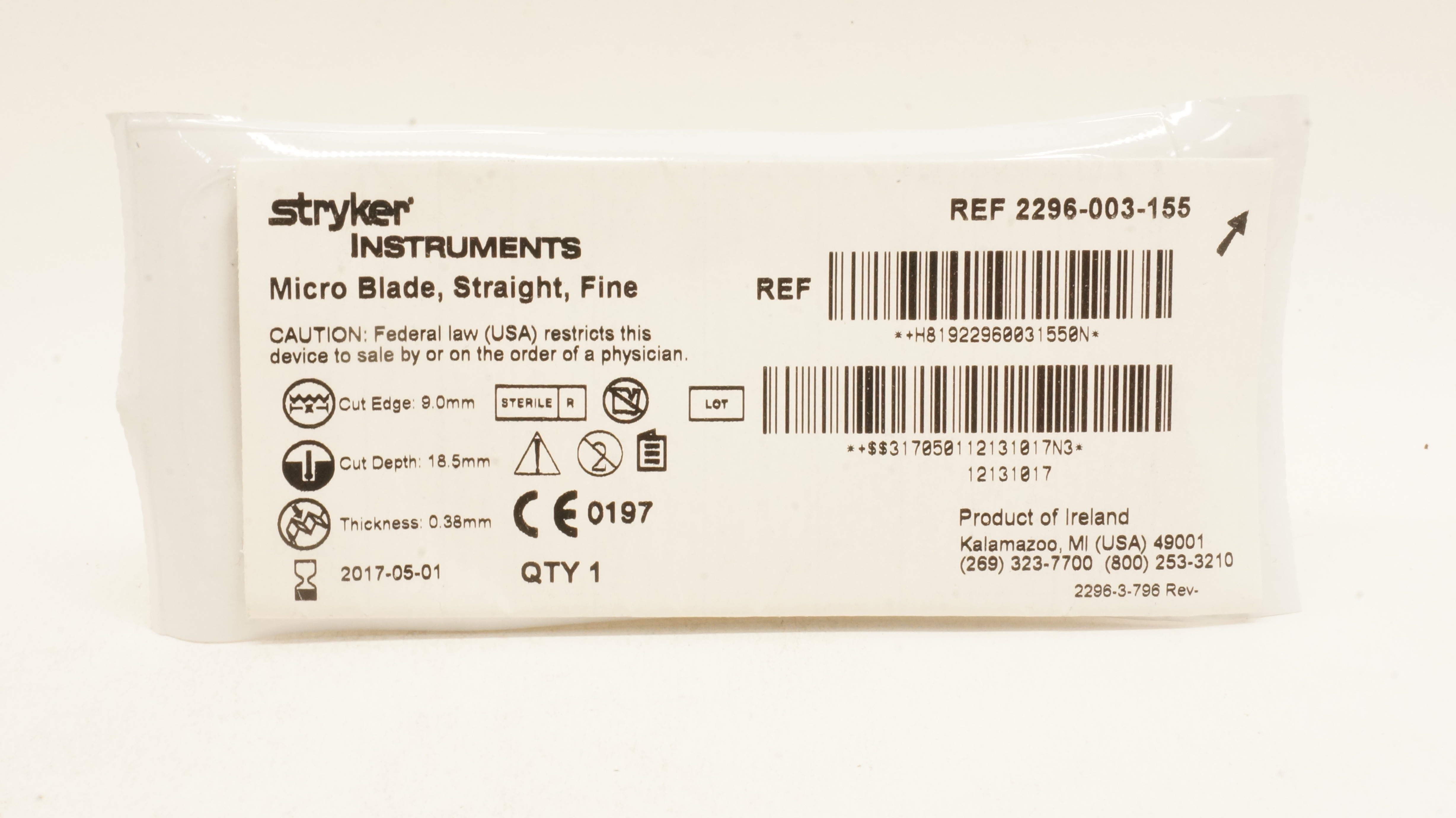 Stryker 2296-003-155 Micro Blade Straight Fine (x)