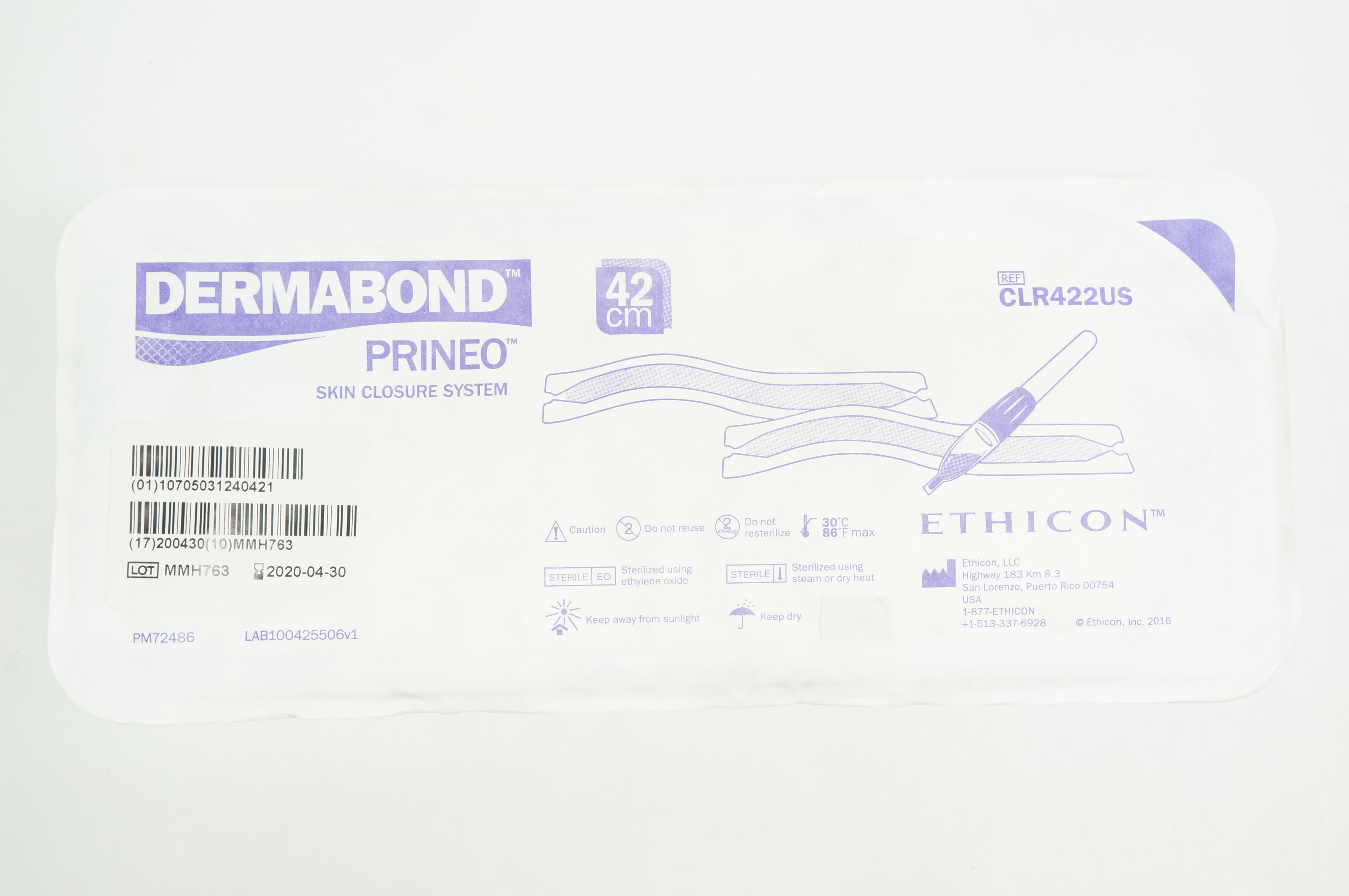 Ethicon CLR422US Dermabond Prineo Skin Closure System 42cm (x)
