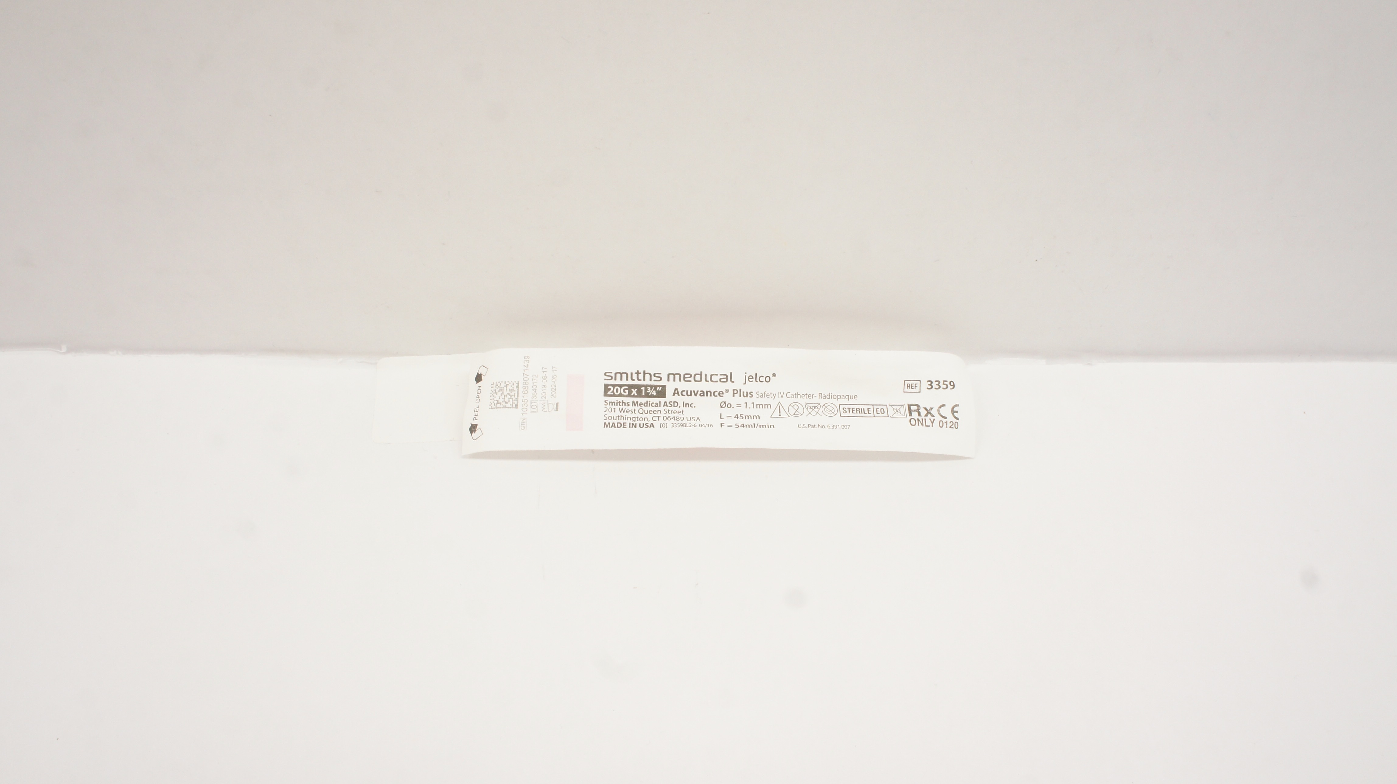Smiths Medical 3359 Acuvance Plus Safety IV Cath. 20G x 1-3/4 inch (x)