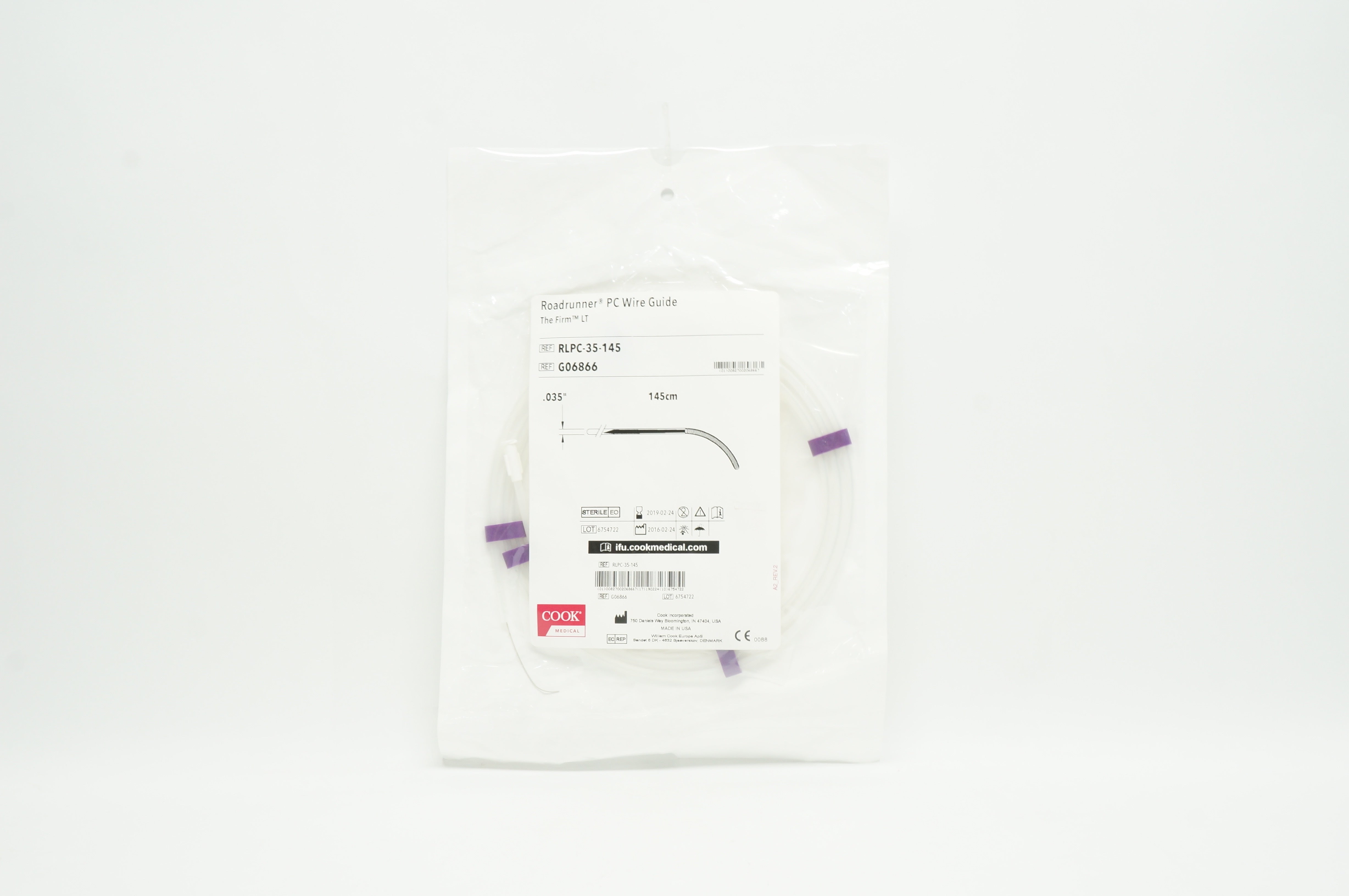 Cook Medical G06866 Roadrunner PC Wire Guide .035in x 145cm (x)