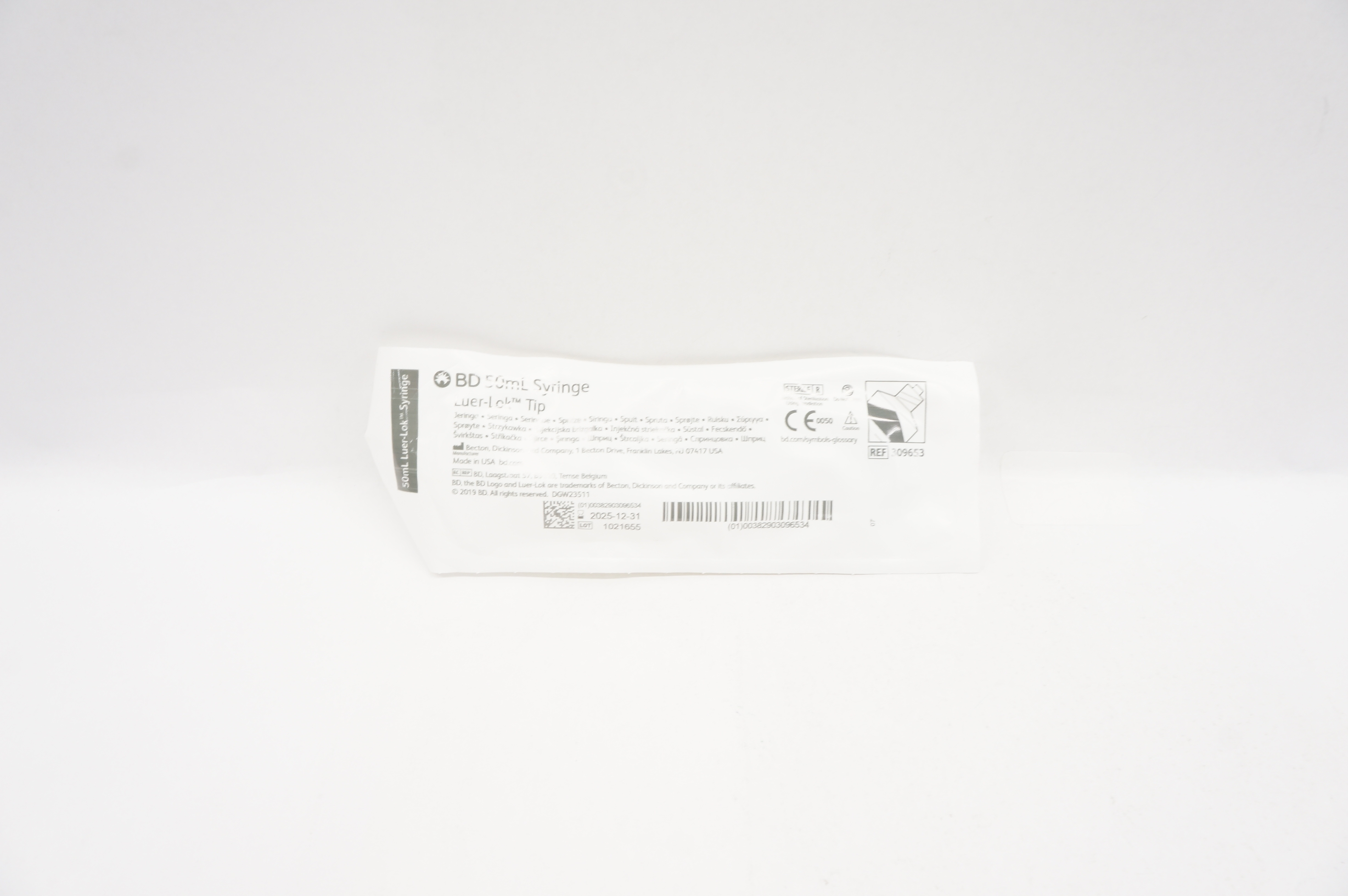 BD 309653 50ml Syringe Luer-Lok Tip