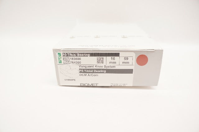 Biomet 183606 Vanguard PS Tibial Bearing 59 x 16mm (x)