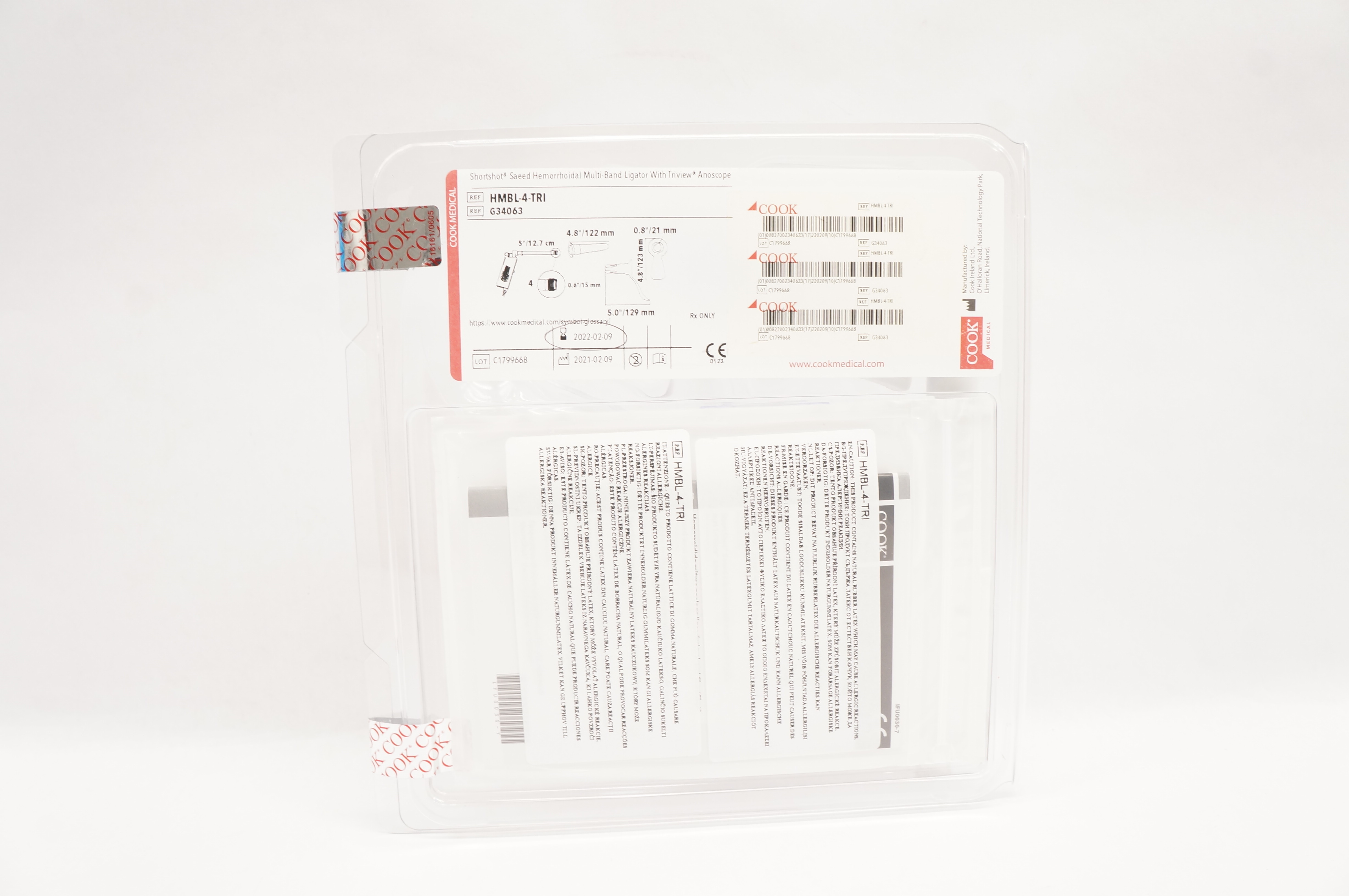 Cook Medical G34063 ShortShot Saeed Hemorrhoidal Multi-Band Ligator 5x4.8inch(x)