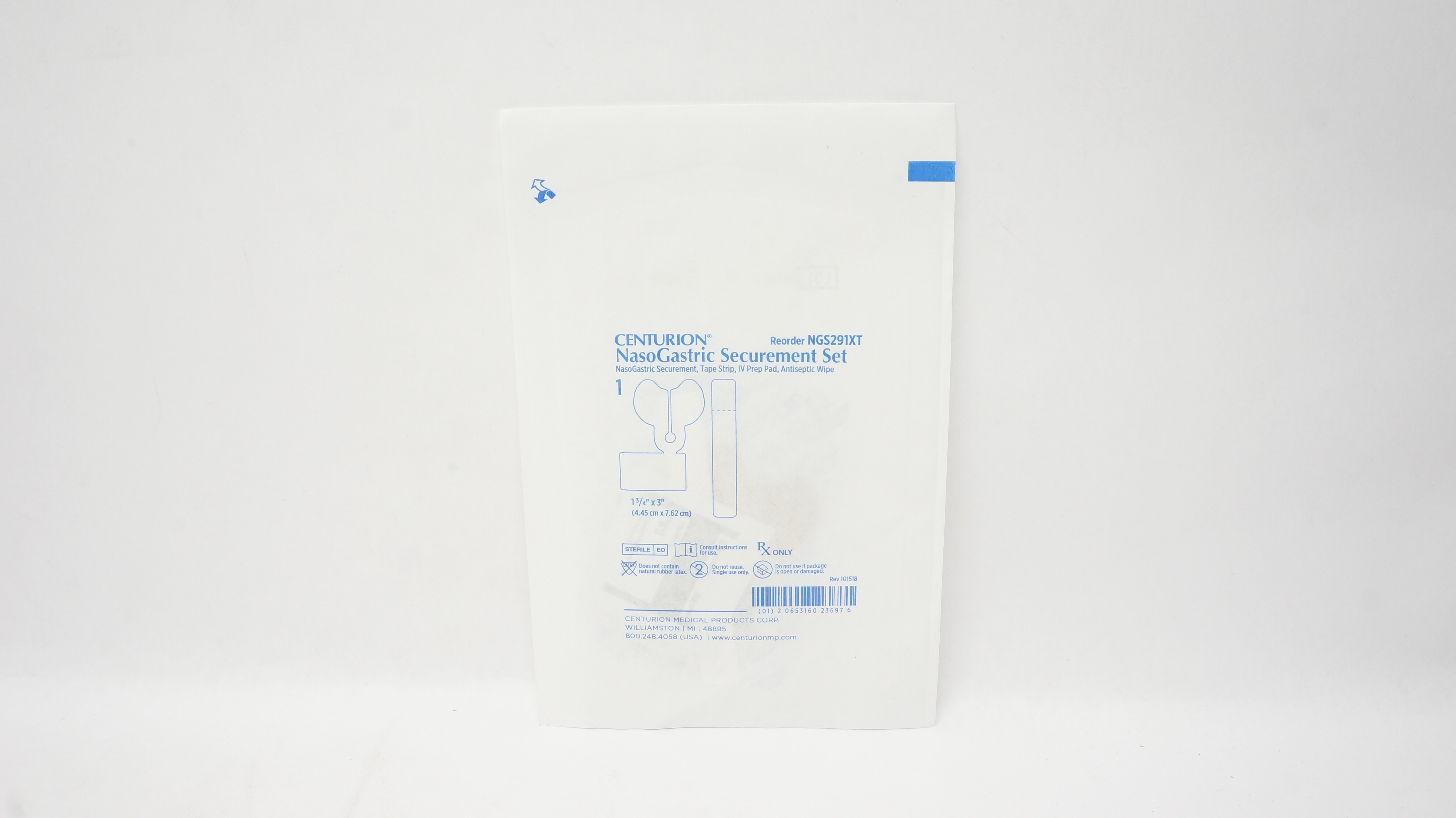 Centurion NGS291XT NasoGastric Securement 1-3/4inch x 3inch