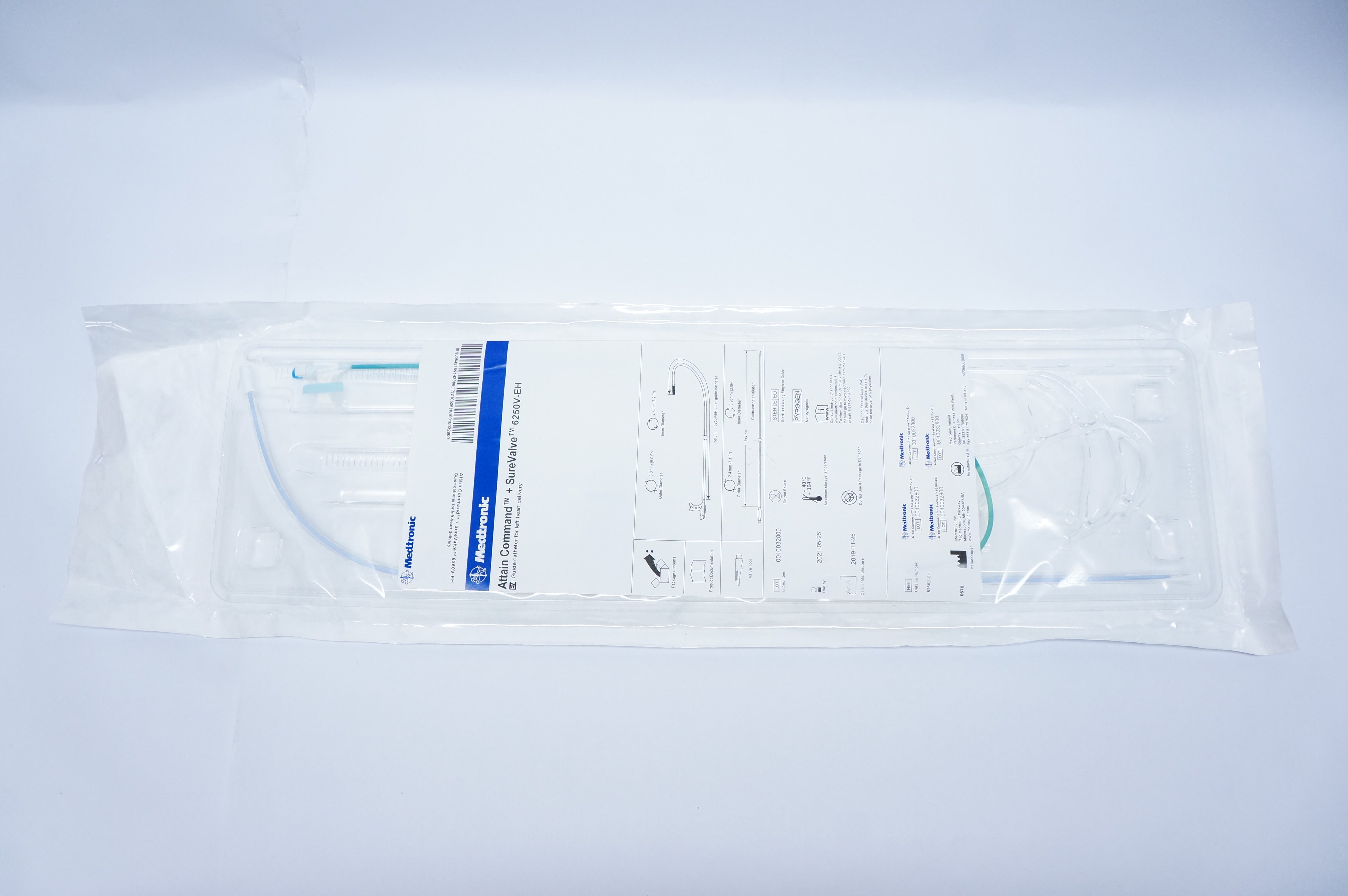 Medtronic 6250V-EH Attain Command + SureValve Guide Cath. 9Fr. x 2.4mm