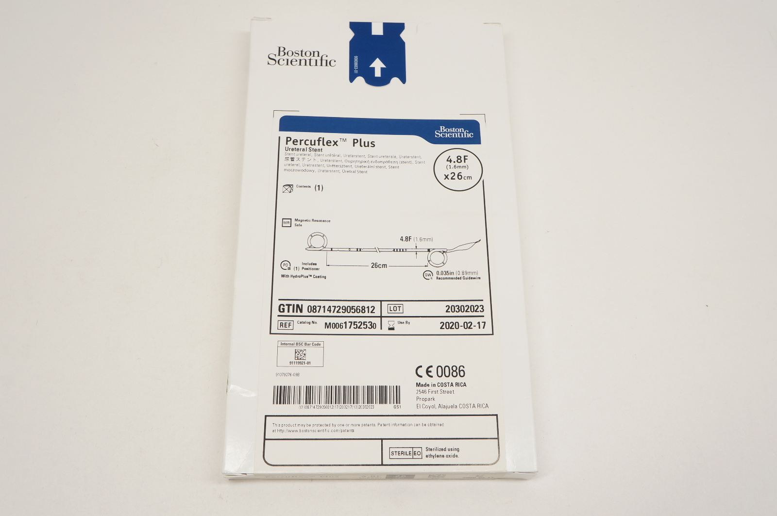 Boston Scientific 175253 Percuflex Plus Ureteral Stnt 4.8F x 26cm (x)