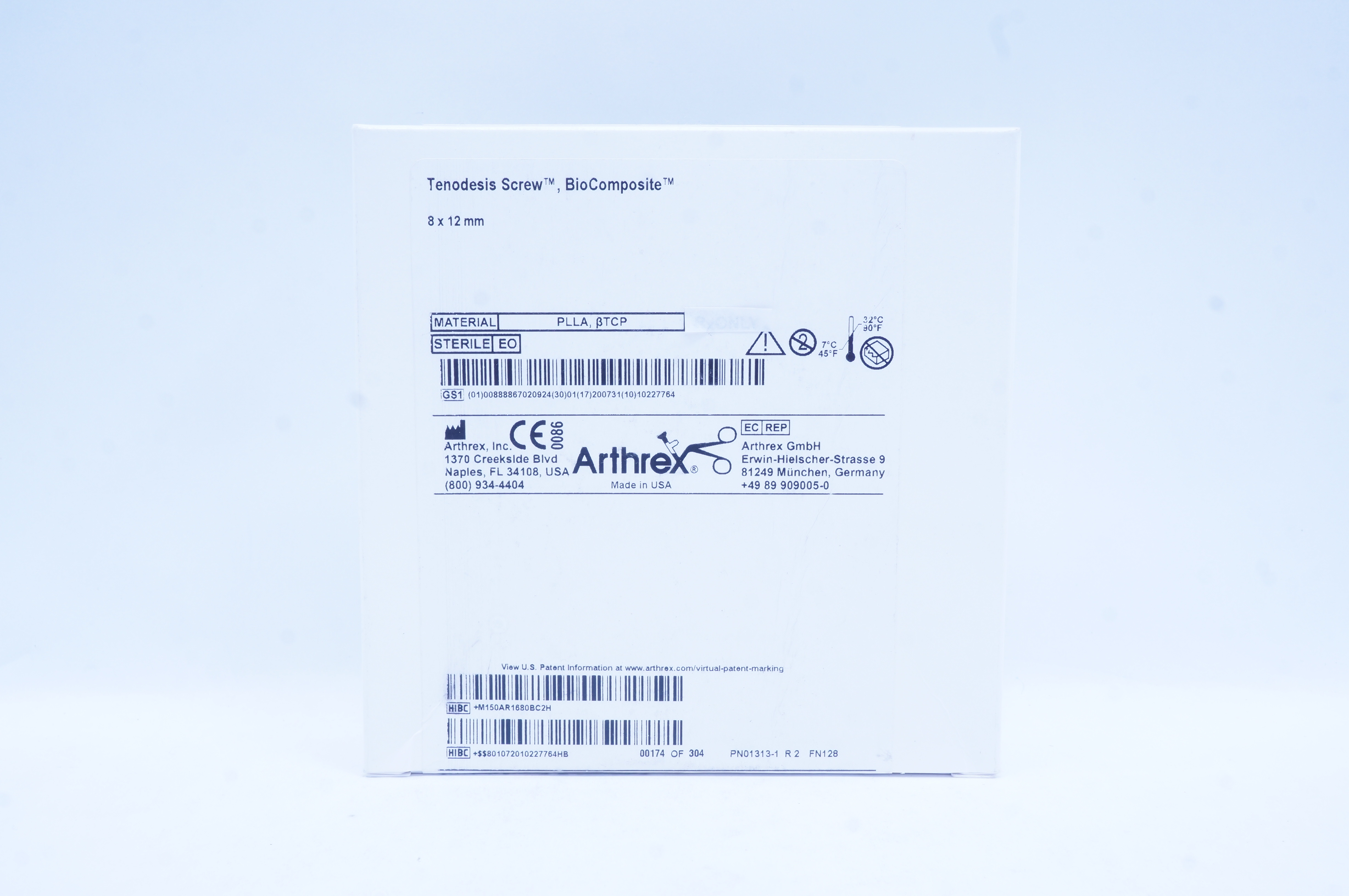 Arthrex AR-1680BC BioComposite, Tenodesis Screw 8 x 12mm (x)