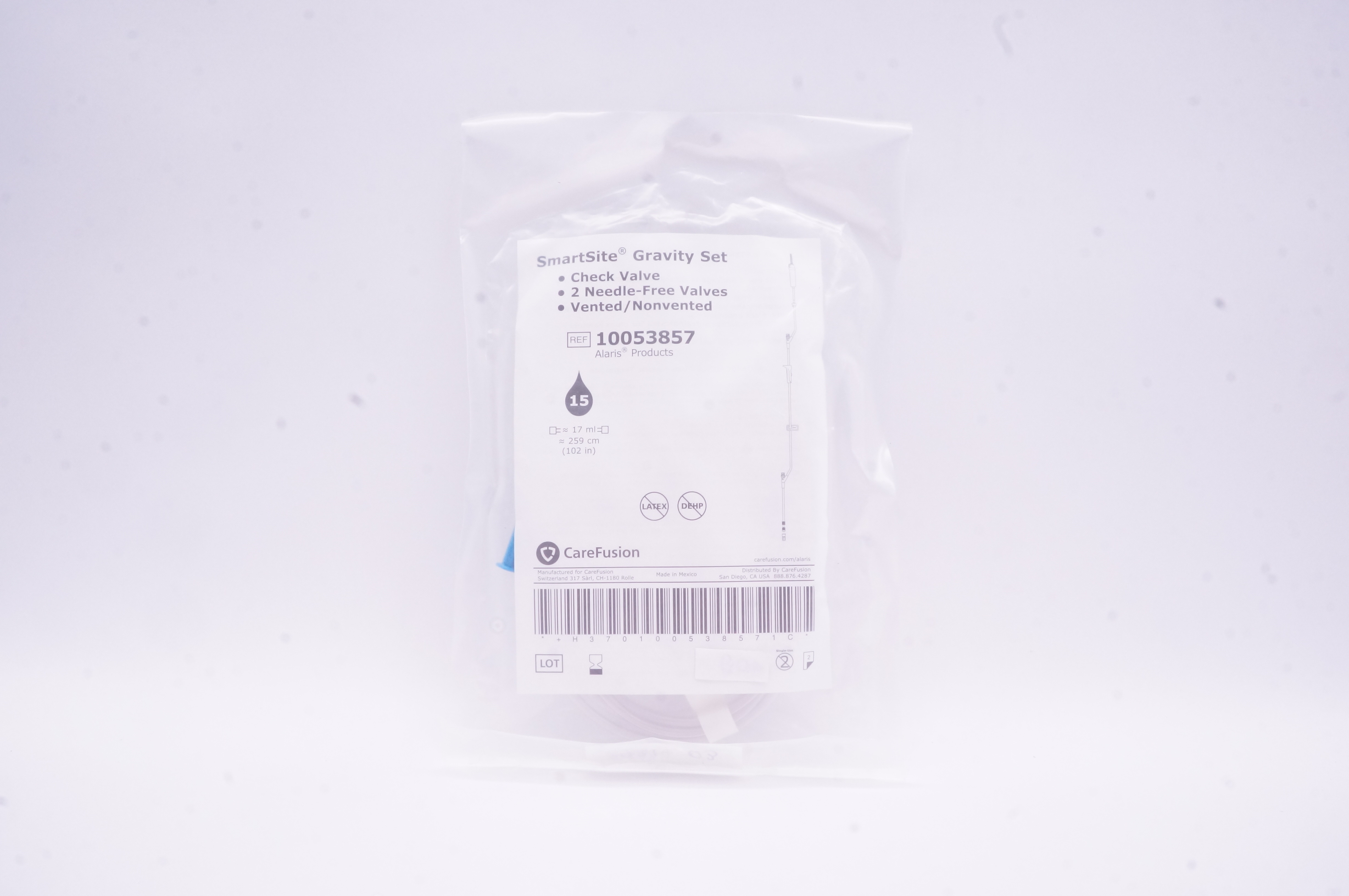 CareFusion 10053857 SmartSite Gravity Set 15 17ml 102inch (x)