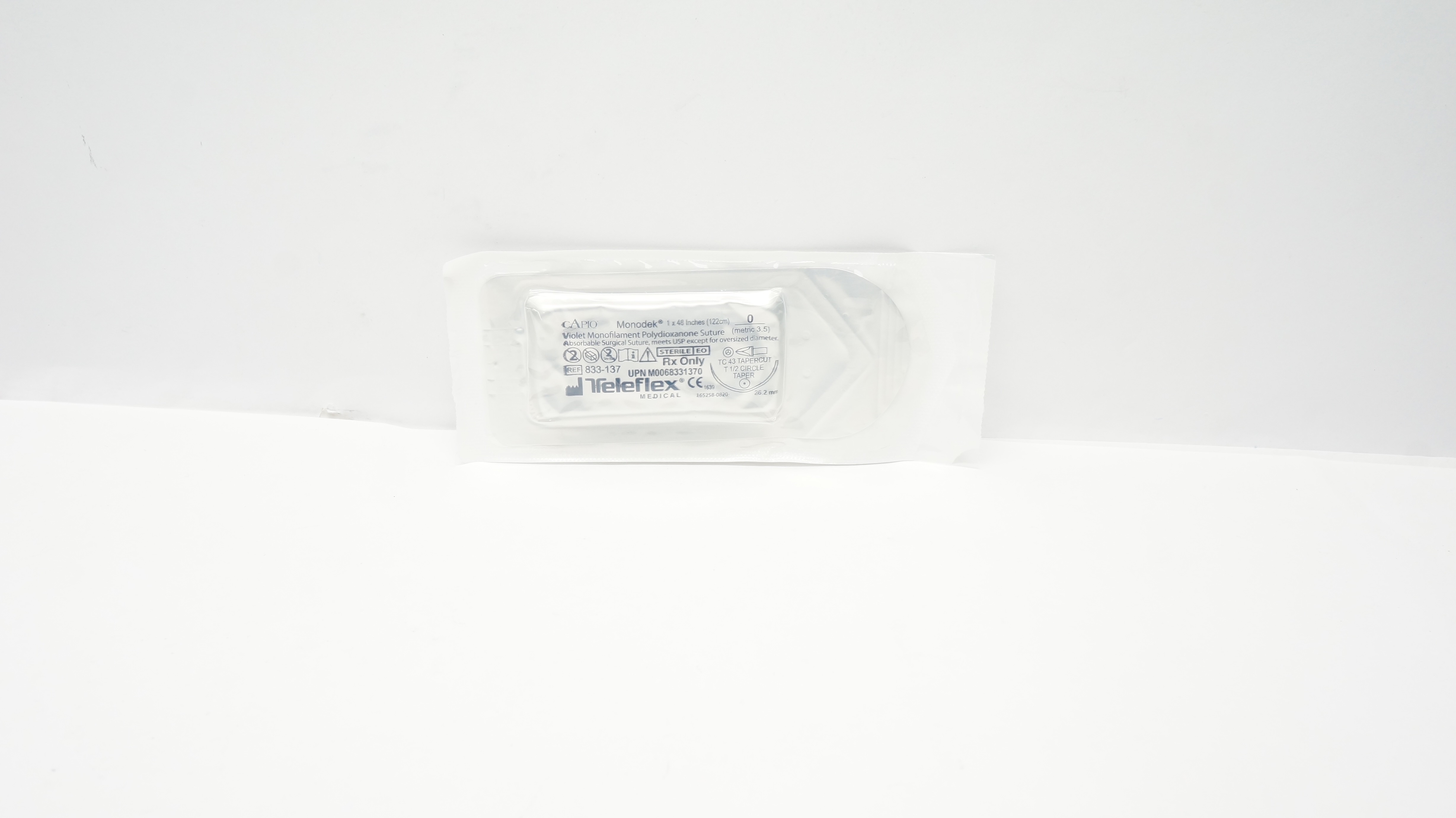 Teleflex 833-137 0 Monodek Surgical Stre TC 43 Tapercut 1/2c Taper 1x48inch