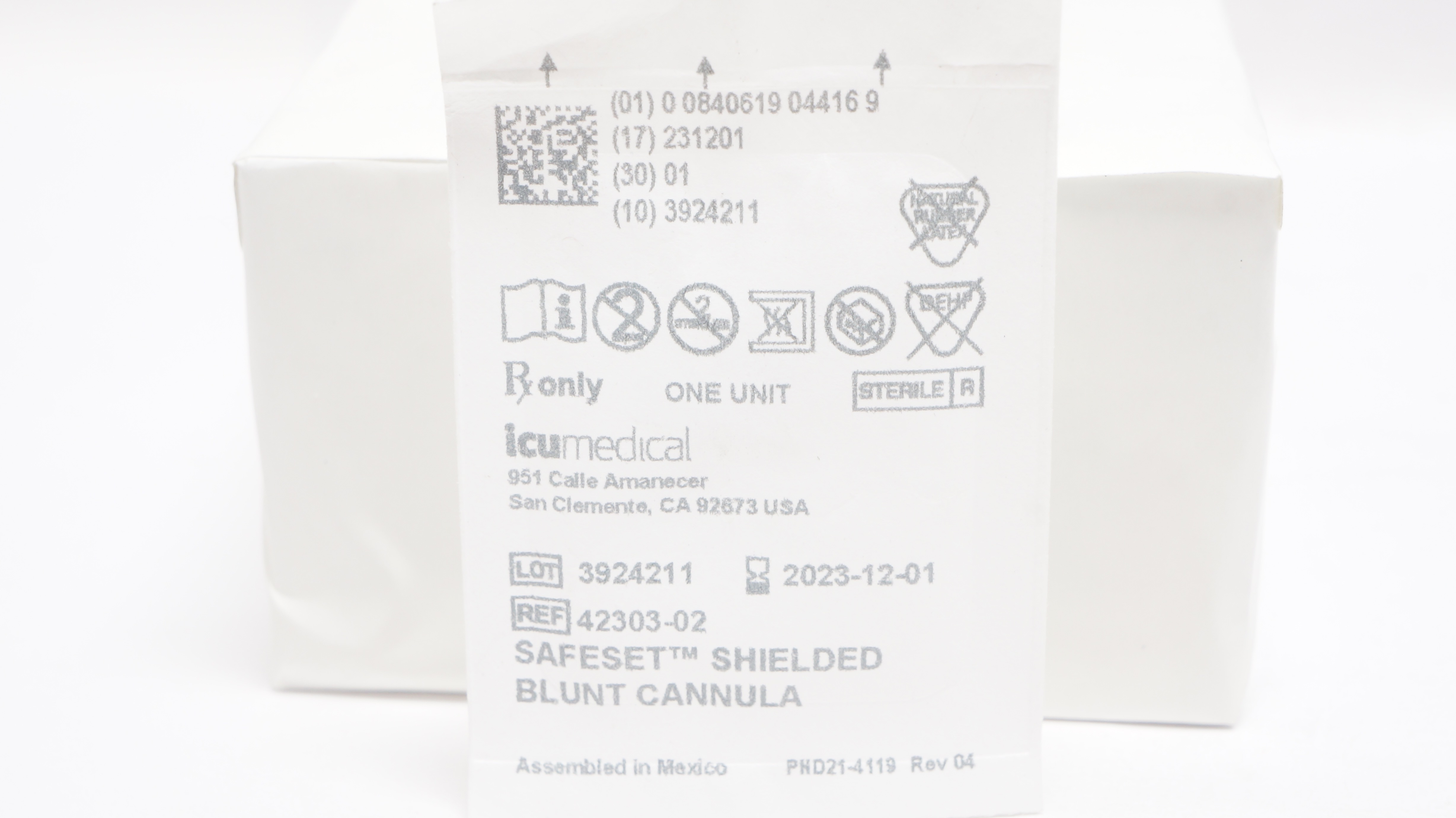 ICU Medical 42303-02 Safeset Shielded Blunt Cannula (x)