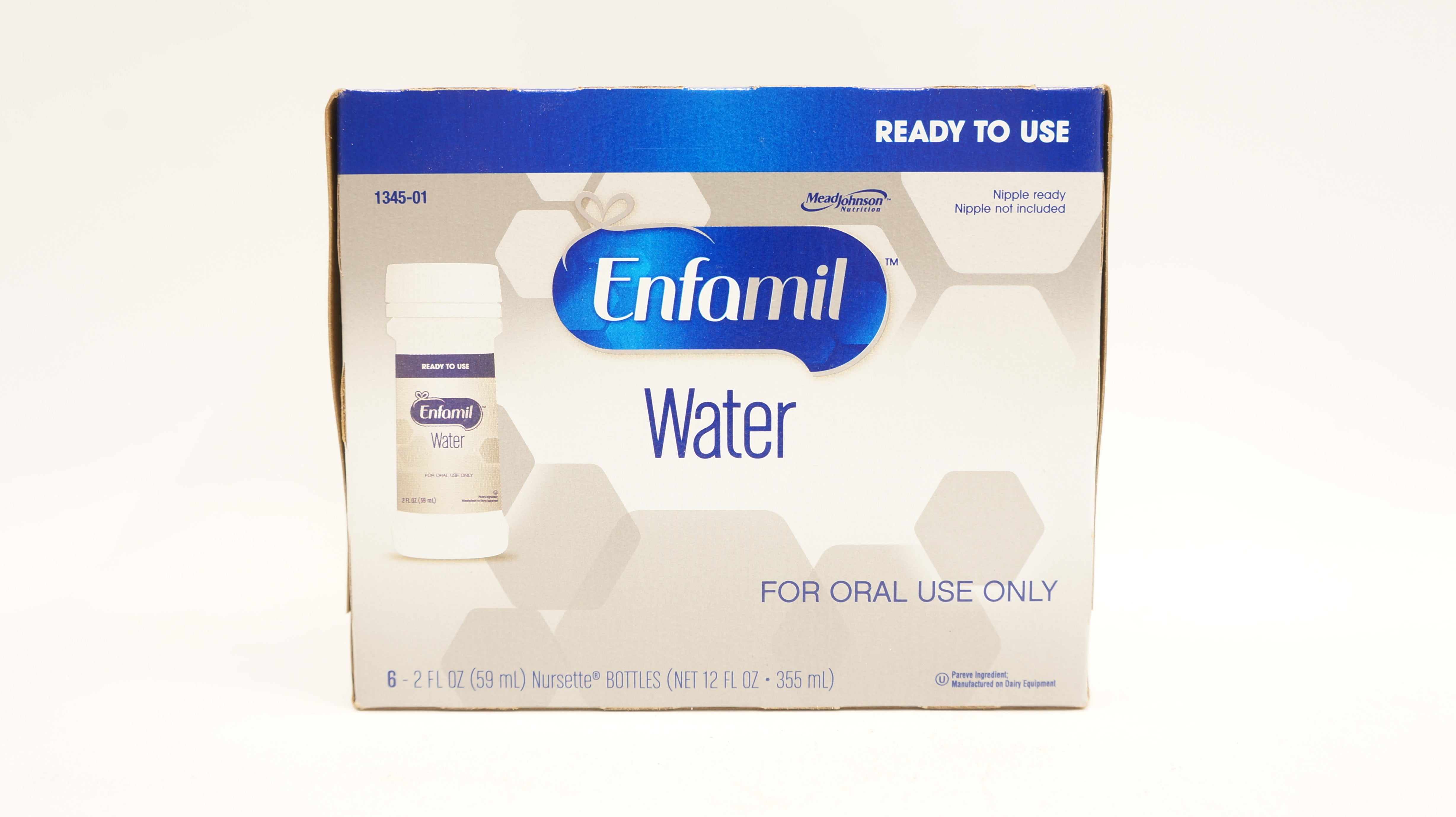 Mead Johnson 1345-01 Enfamil Water 6 -2 FL OZ Nursette Bottles 12 FL Oz- Box of 6