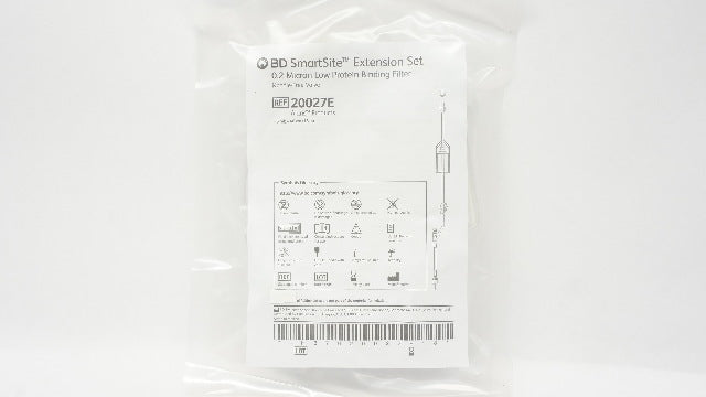 BD 20027E SmartSite Extension Set 0.2 Micron Low Protein Filter 5ml x 18inch